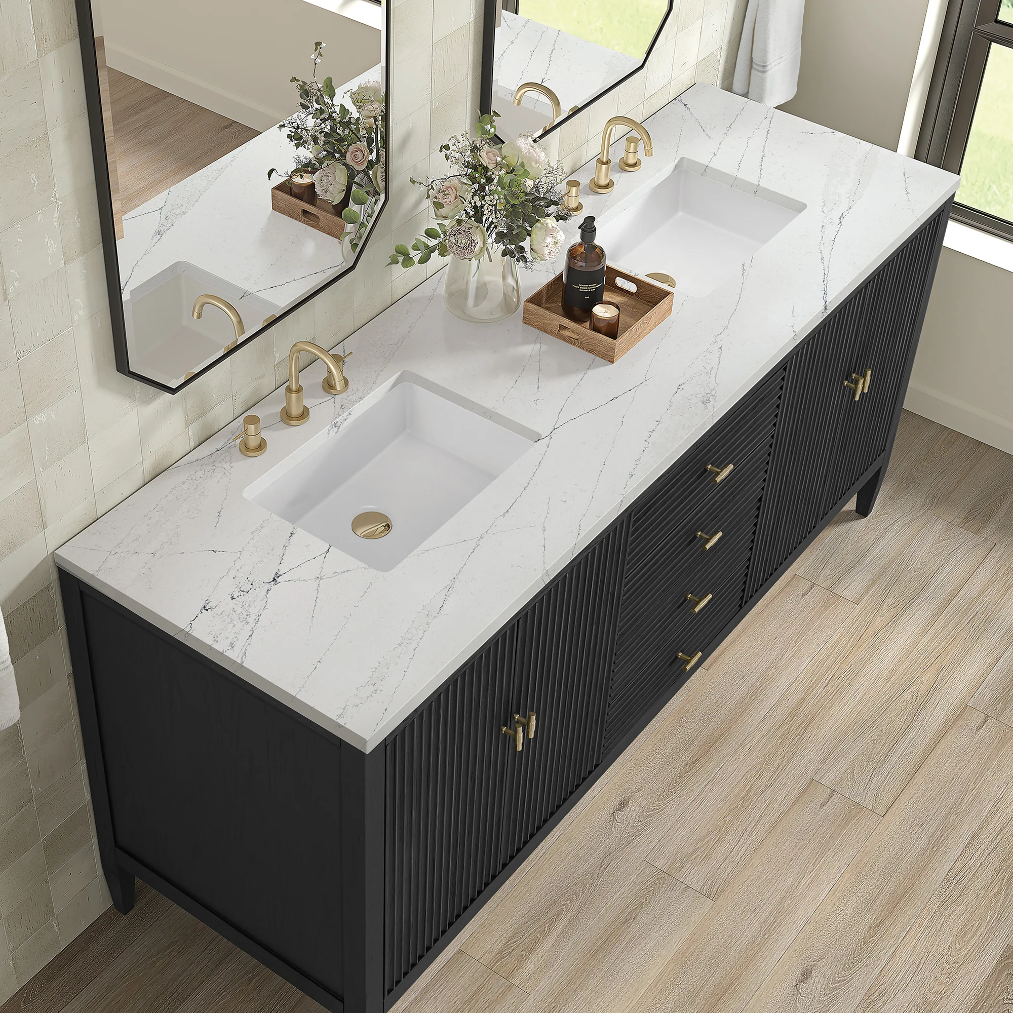 Brickendon Modern Vanity - Fluted (36"-72") 110 Brickendon Modern Vanity - Fluted (36"-72")