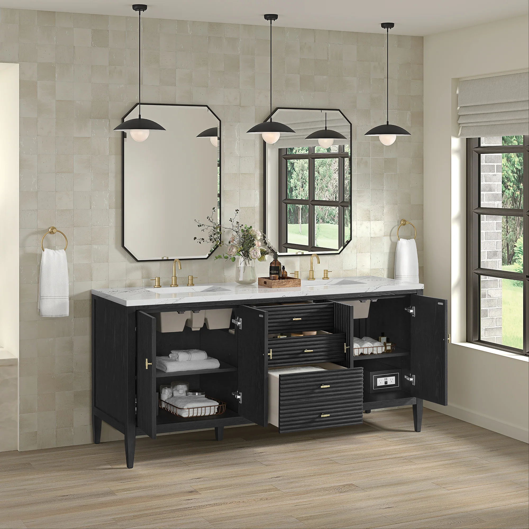 Brickendon Modern Vanity - Fluted (36"-72") 111 Brickendon Modern Vanity - Fluted (36"-72")
