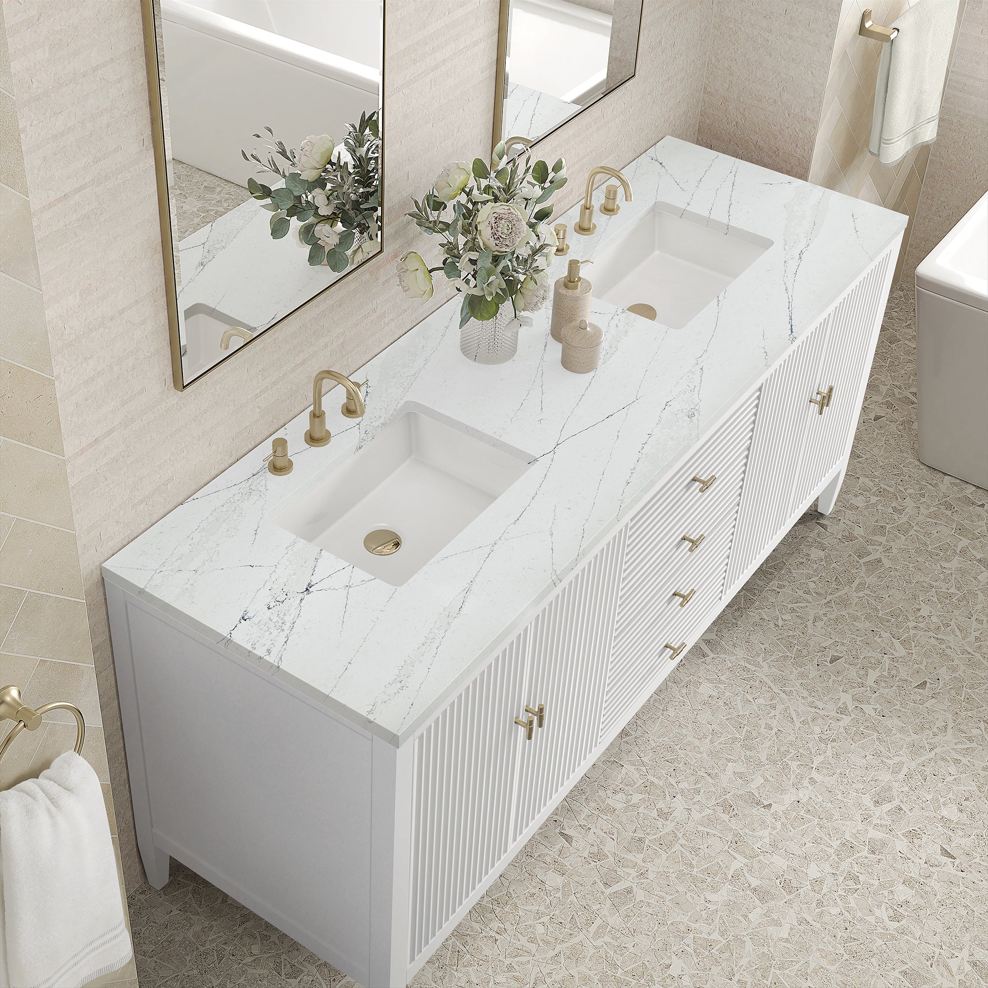Brickendon Modern Vanity - Fluted (36"-72") 113 Brickendon Modern Vanity - Fluted (36"-72")