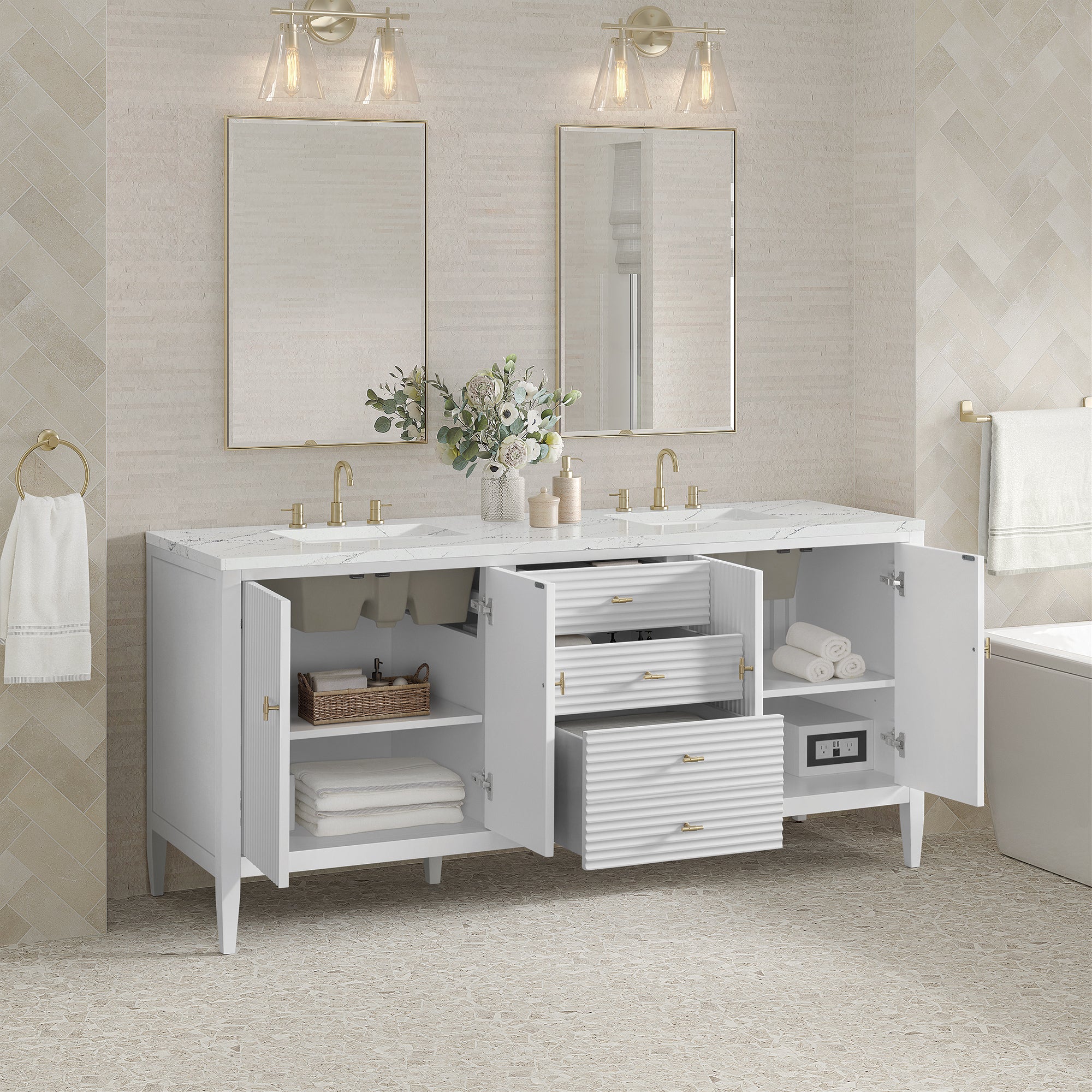Brickendon Modern Vanity - Fluted (36"-72") 114 Brickendon Modern Vanity - Fluted (36"-72")