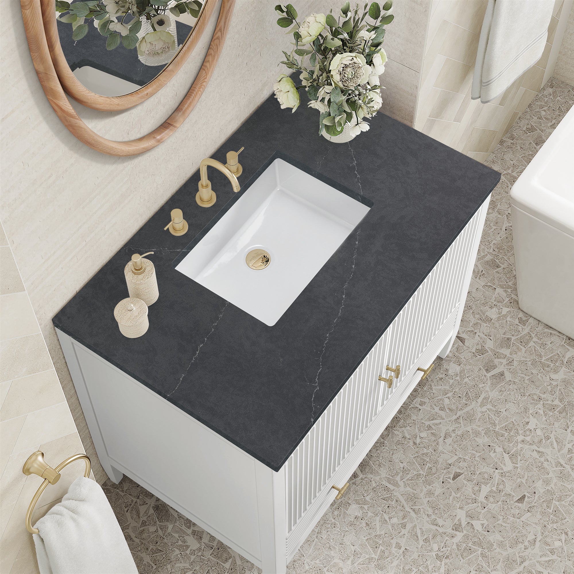 Brickendon Modern Vanity - Fluted (36"-72") 121 Brickendon Modern Vanity - Fluted (36"-72")
