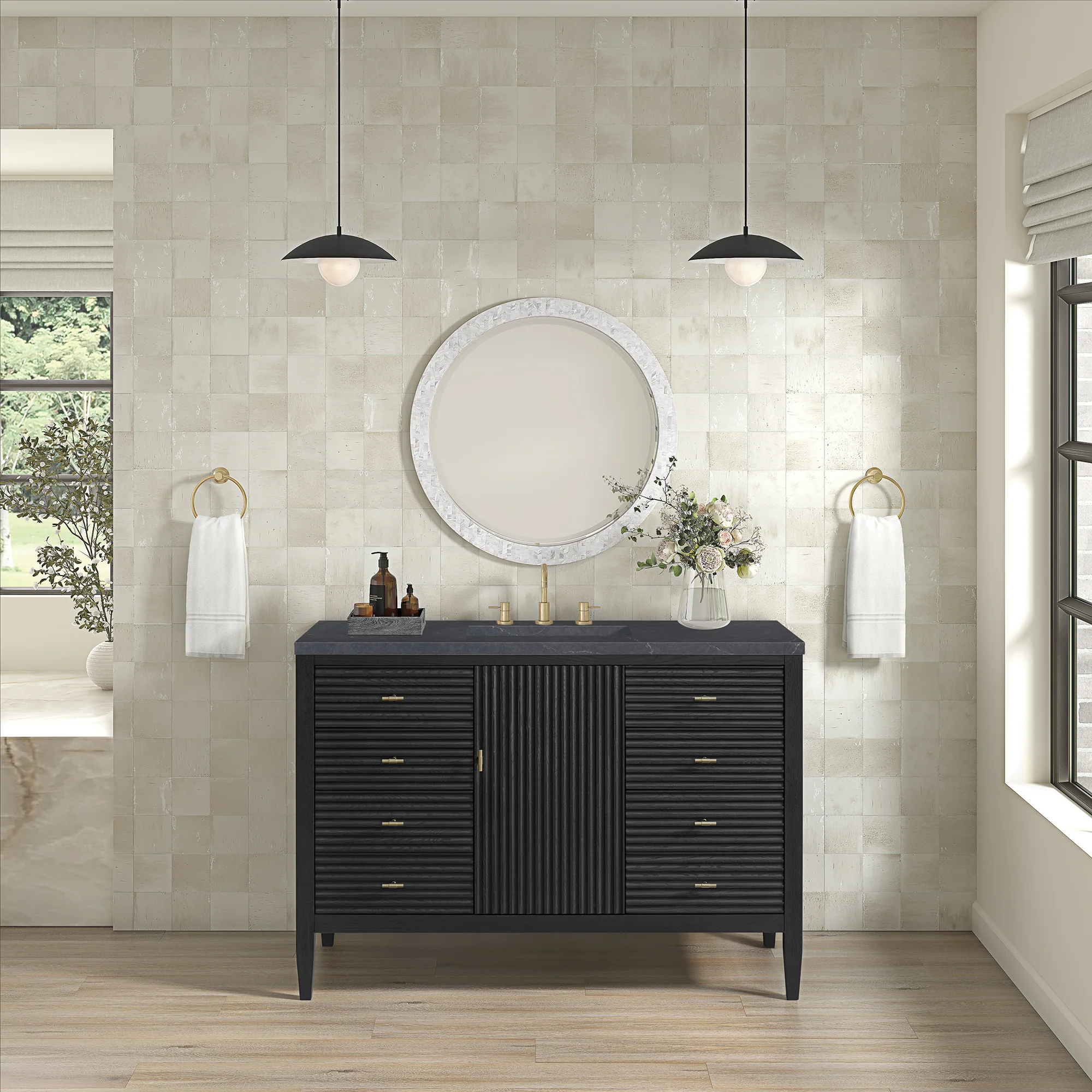 Brickendon Modern Vanity - Fluted (36"-72") 123 Brickendon Modern Vanity - Fluted (36"-72")