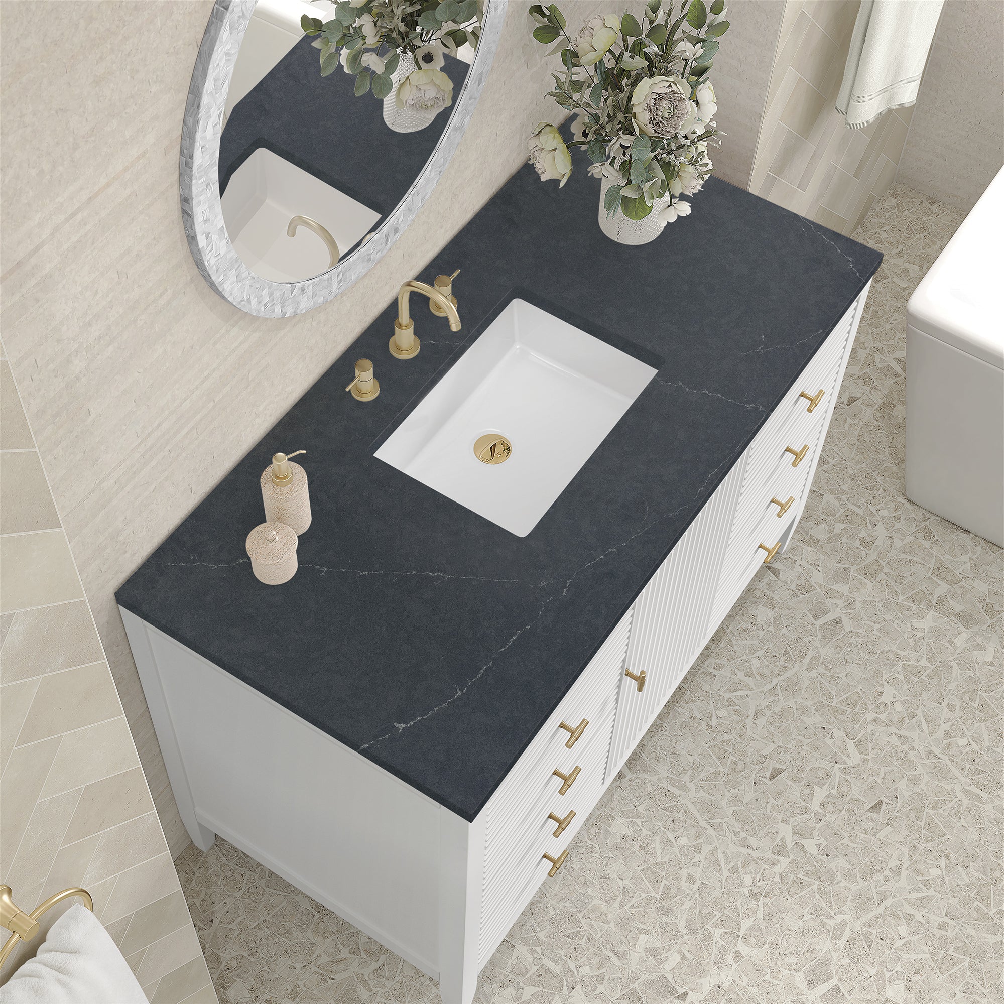 Brickendon Modern Vanity - Fluted (36"-72") 130 Brickendon Modern Vanity - Fluted (36"-72")