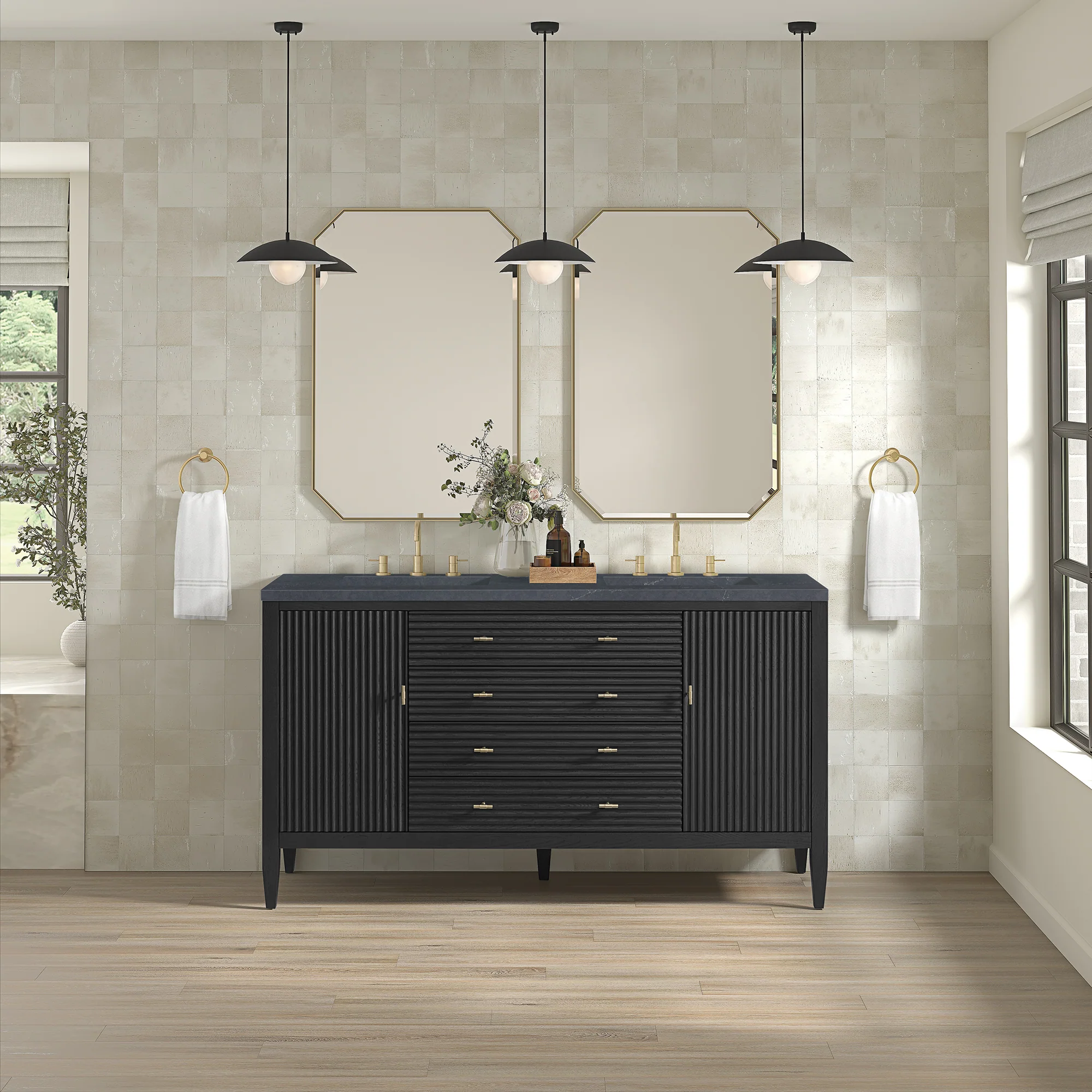 Brickendon Modern Vanity - Fluted (36"-72") 135 Brickendon Modern Vanity - Fluted (36"-72")