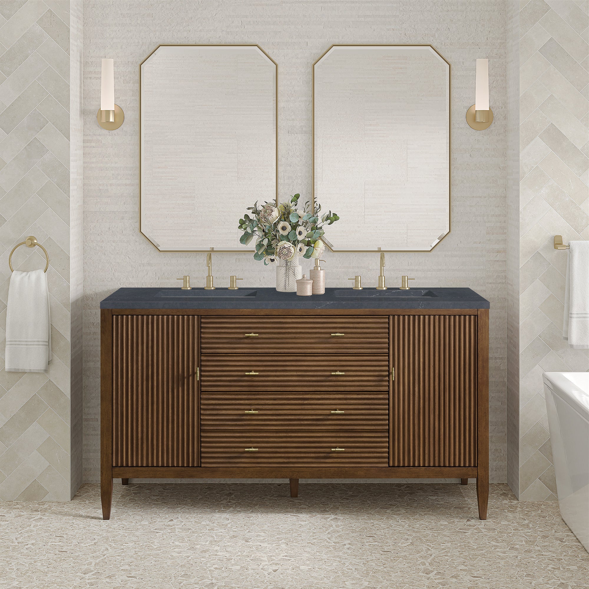 Brickendon Modern Vanity - Fluted (36"-72") 141 Brickendon Modern Vanity - Fluted (36"-72")