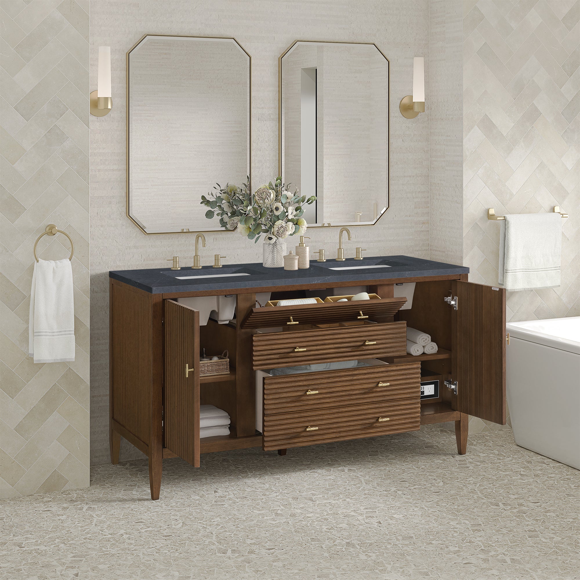 Brickendon Modern Vanity - Fluted (36"-72") 143 Brickendon Modern Vanity - Fluted (36"-72")