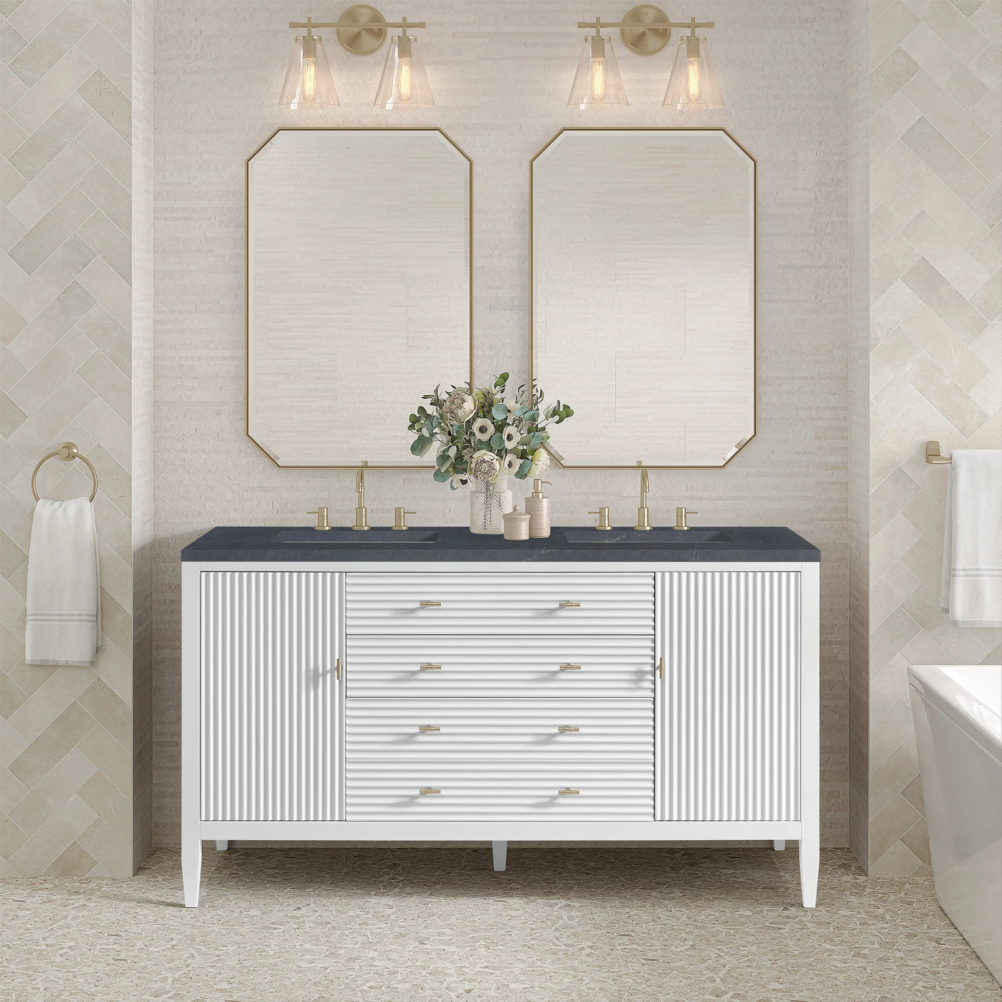 Brickendon Modern Vanity - Fluted (36"-72") 147 Brickendon Modern Vanity - Fluted (36"-72")