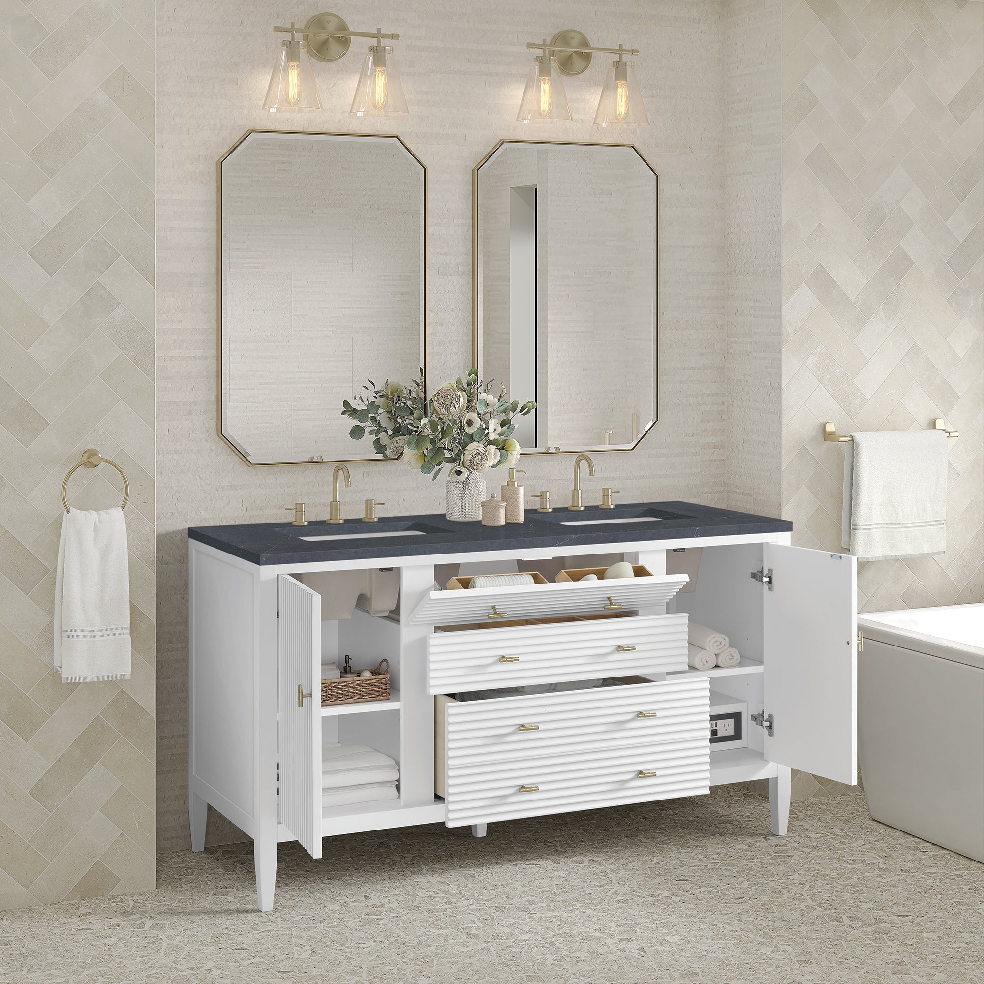 Brickendon Modern Vanity - Fluted (36"-72") 149 Brickendon Modern Vanity - Fluted (36"-72")