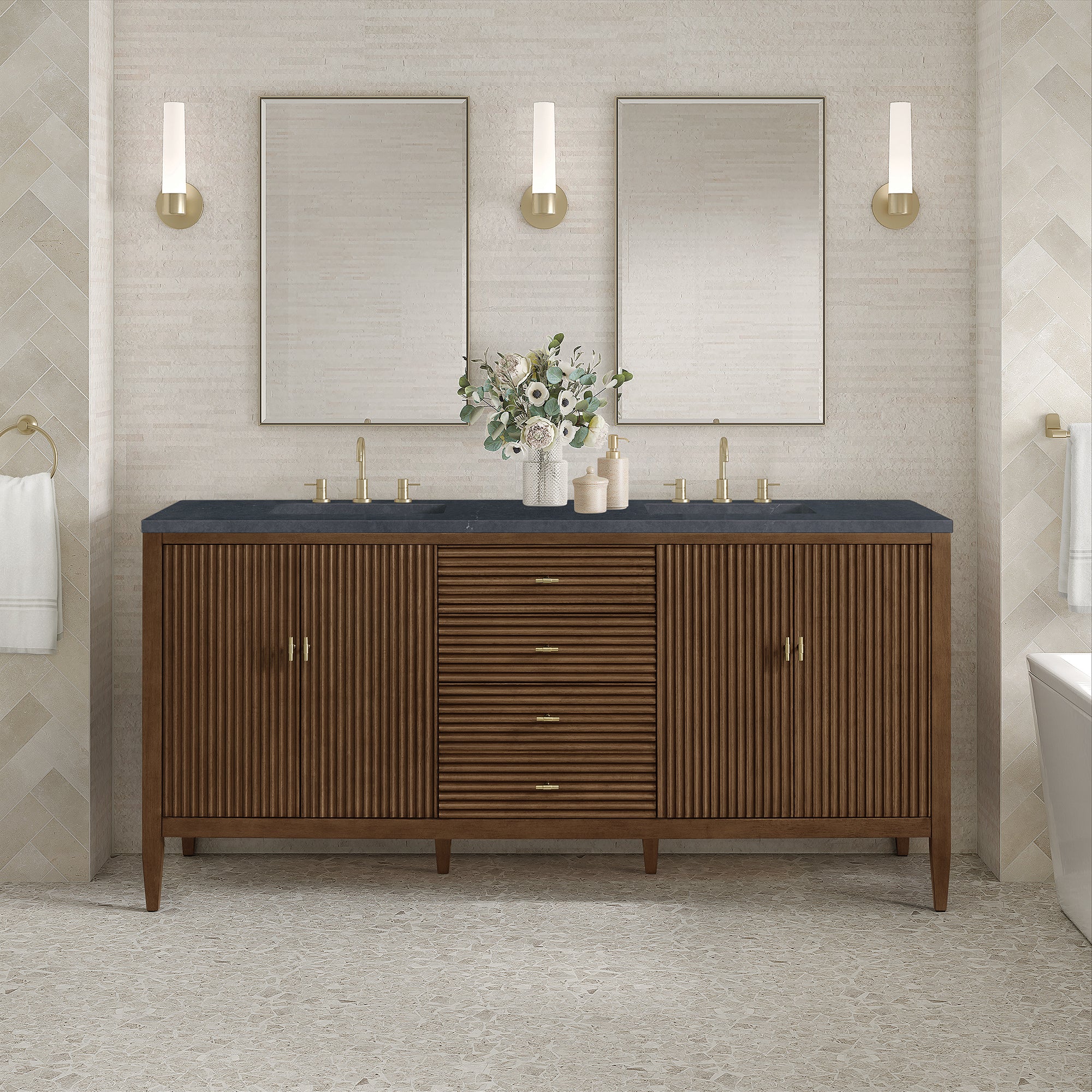 Brickendon Modern Vanity - Fluted (36"-72") 159 Brickendon Modern Vanity - Fluted (36"-72")