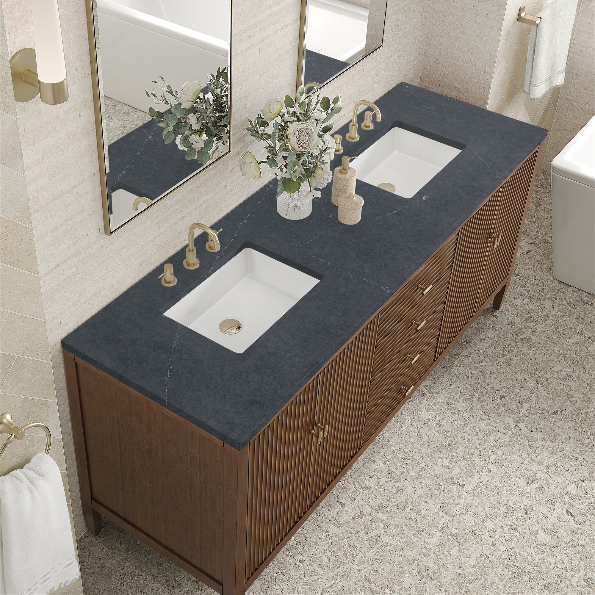 Brickendon Modern Vanity - Fluted (36"-72") 160 Brickendon Modern Vanity - Fluted (36"-72")