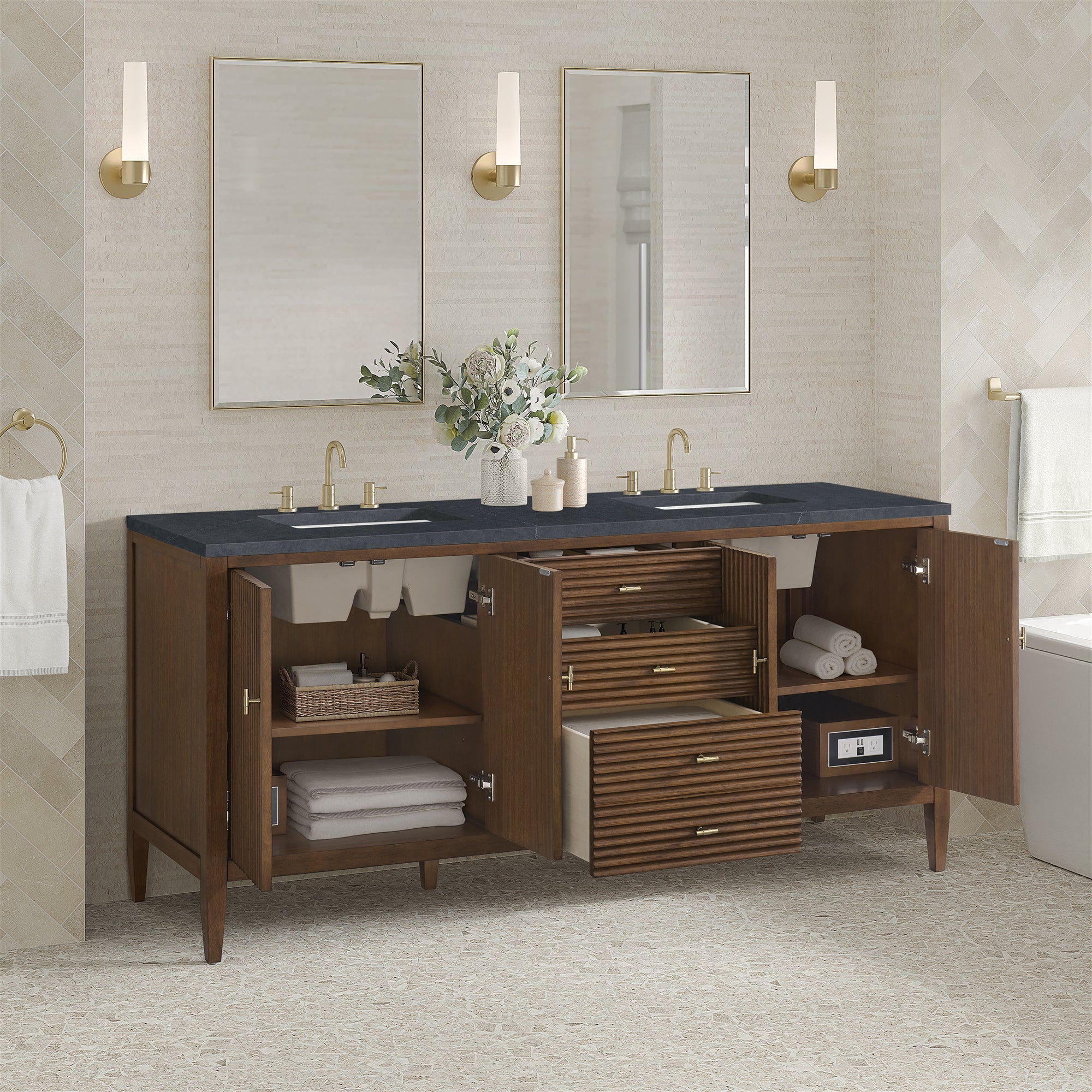 Brickendon Modern Vanity - Fluted (36"-72") 161 Brickendon Modern Vanity - Fluted (36"-72")