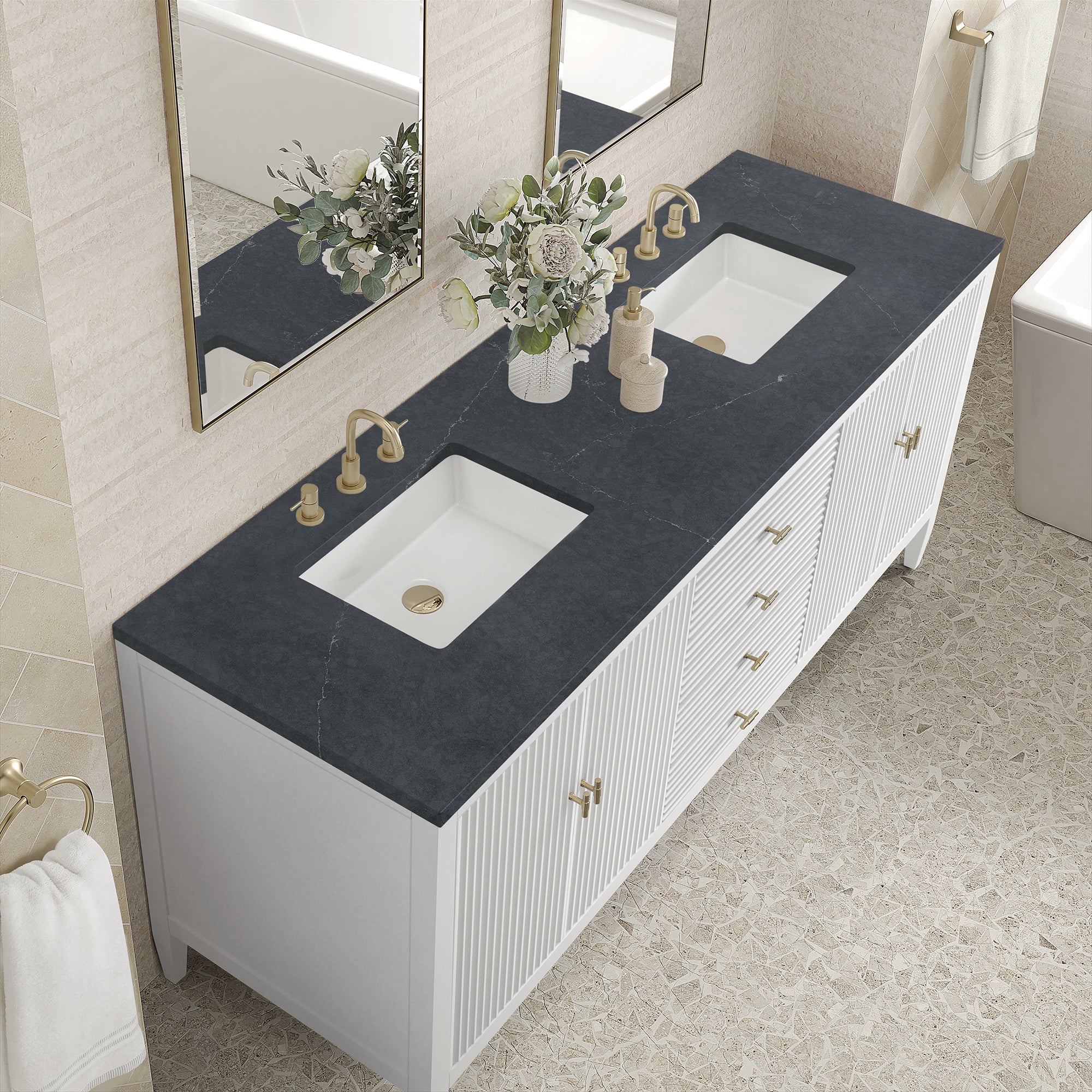 Brickendon Modern Vanity - Fluted (36"-72") 166 Brickendon Modern Vanity - Fluted (36"-72")