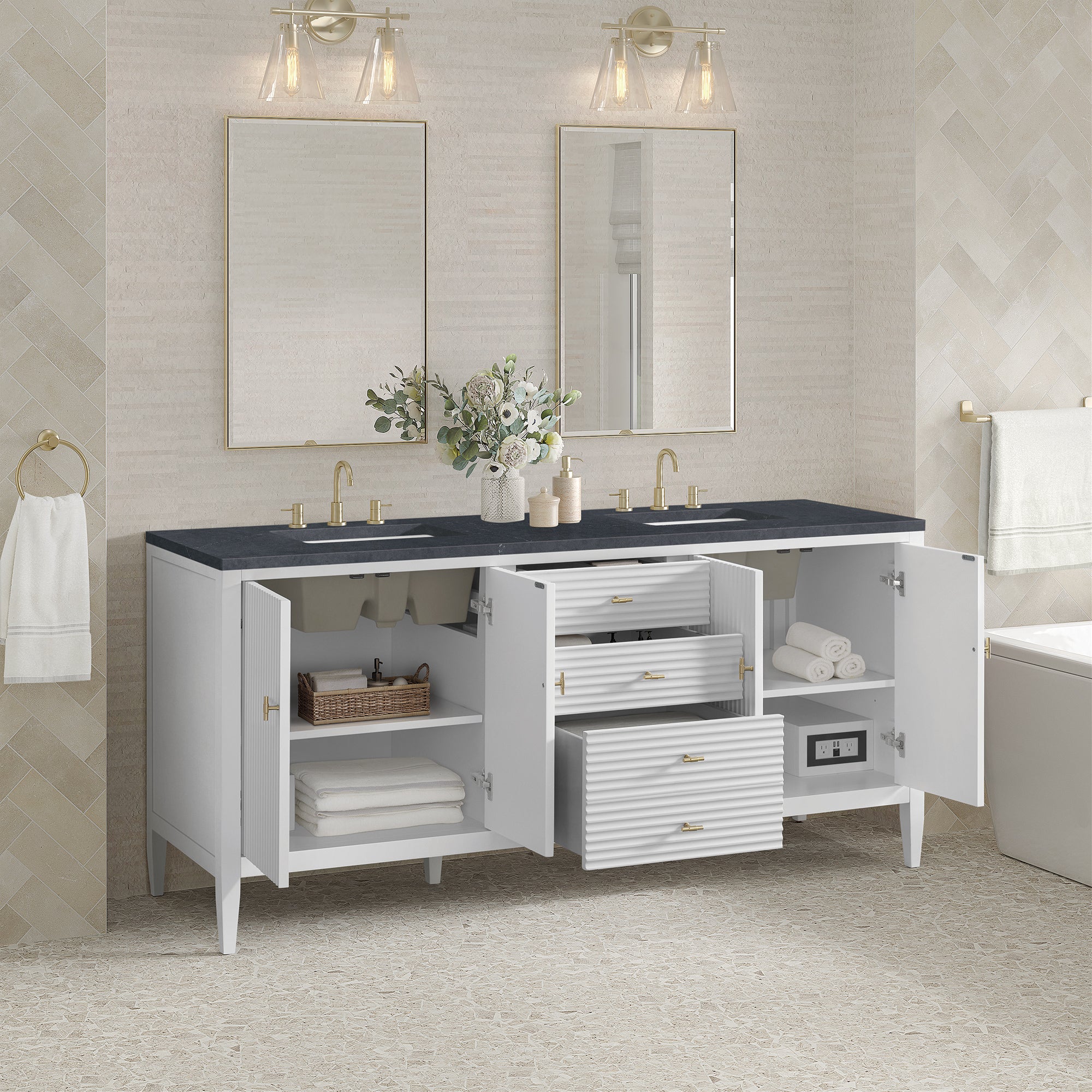 Brickendon Modern Vanity - Fluted (36"-72") 167 Brickendon Modern Vanity - Fluted (36"-72")