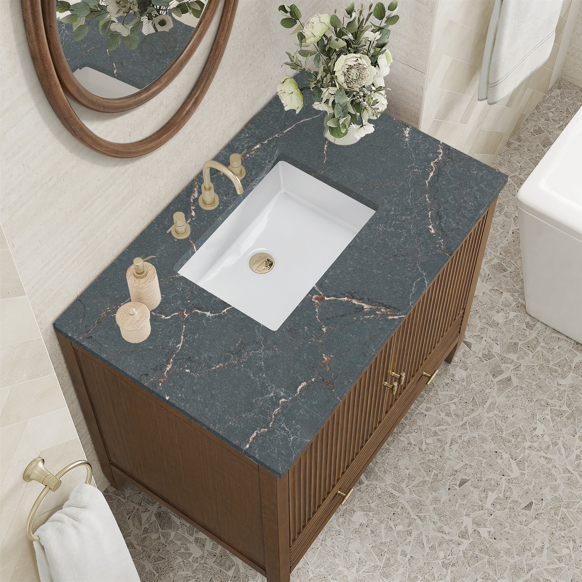 Brickendon Modern Vanity - Fluted (36"-72") 214 Brickendon Modern Vanity - Fluted (36"-72")