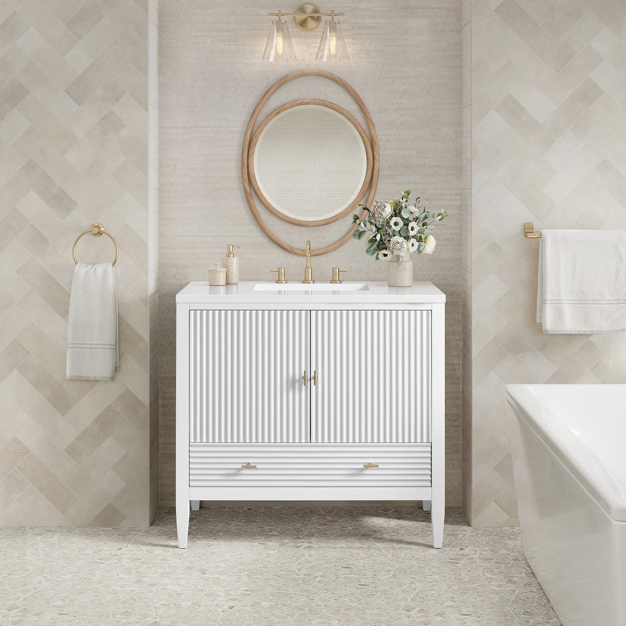 Brickendon Modern Vanity - Fluted (36"-72") 22 Brickendon Modern Vanity - Fluted (36"-72")