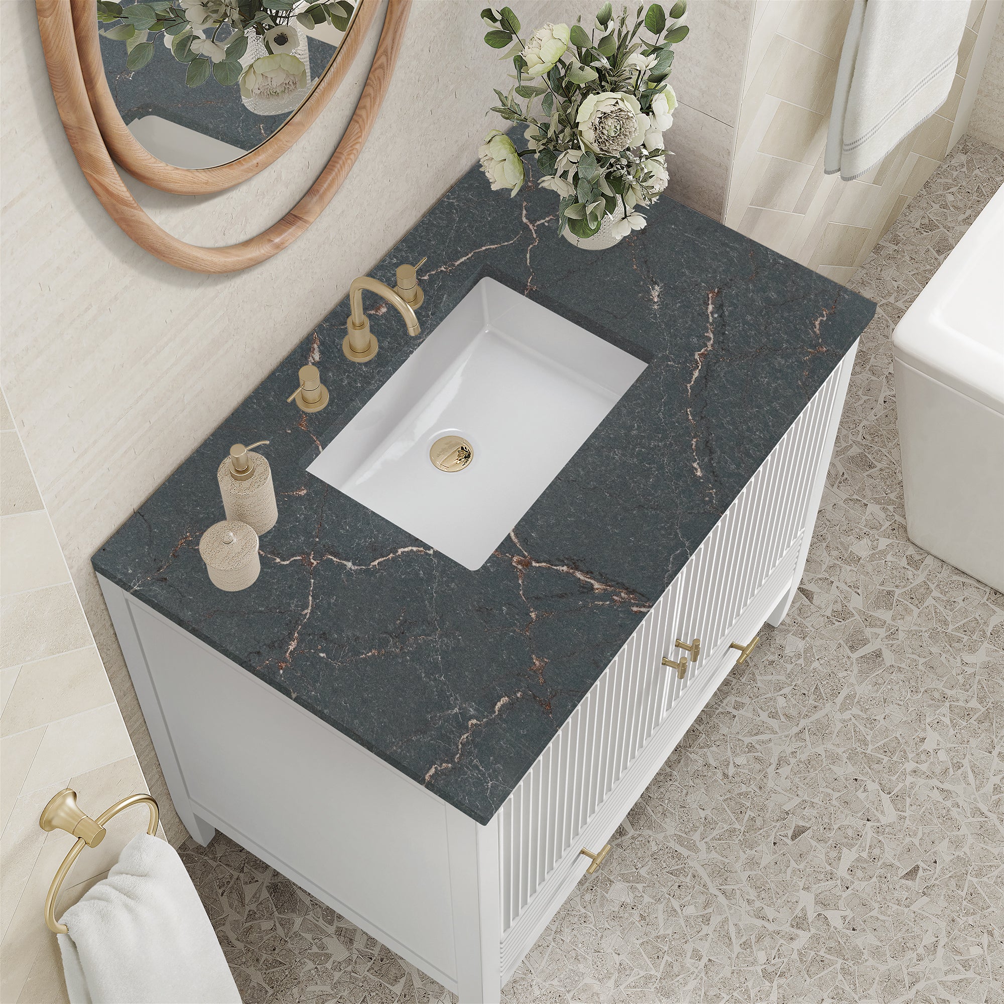 Brickendon Modern Vanity - Fluted (36"-72") 220 Brickendon Modern Vanity - Fluted (36"-72")