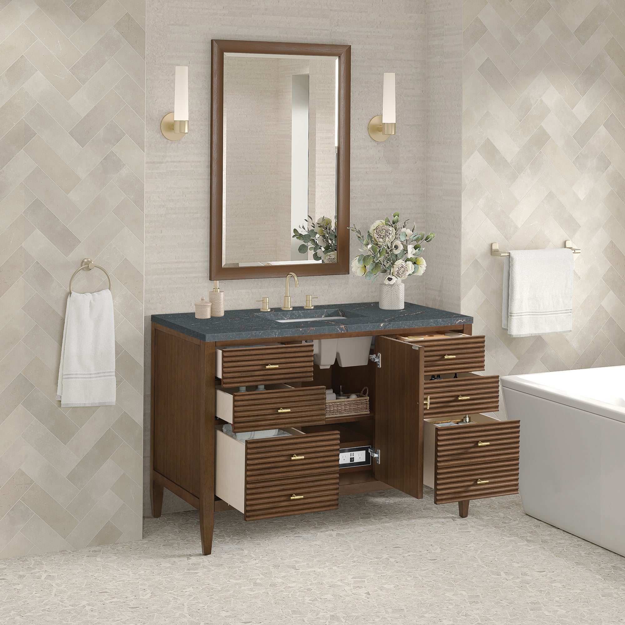 Brickendon Modern Vanity - Fluted (36"-72") 227 Brickendon Modern Vanity - Fluted (36"-72")