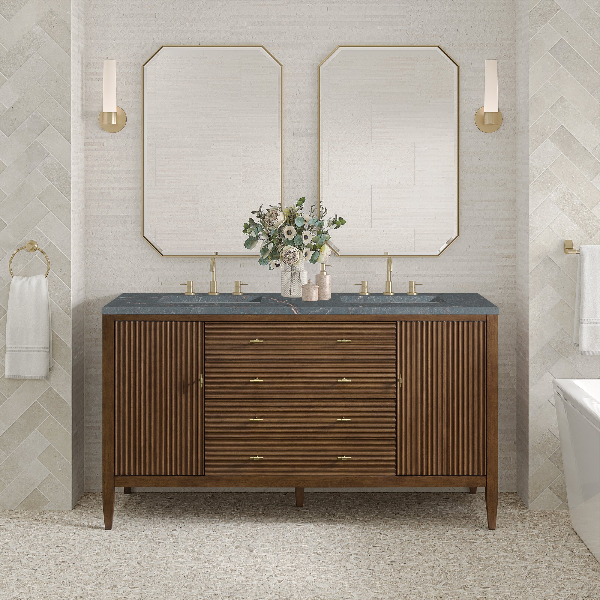 Brickendon Modern Vanity - Fluted (36"-72") 231 Brickendon Modern Vanity - Fluted (36"-72")