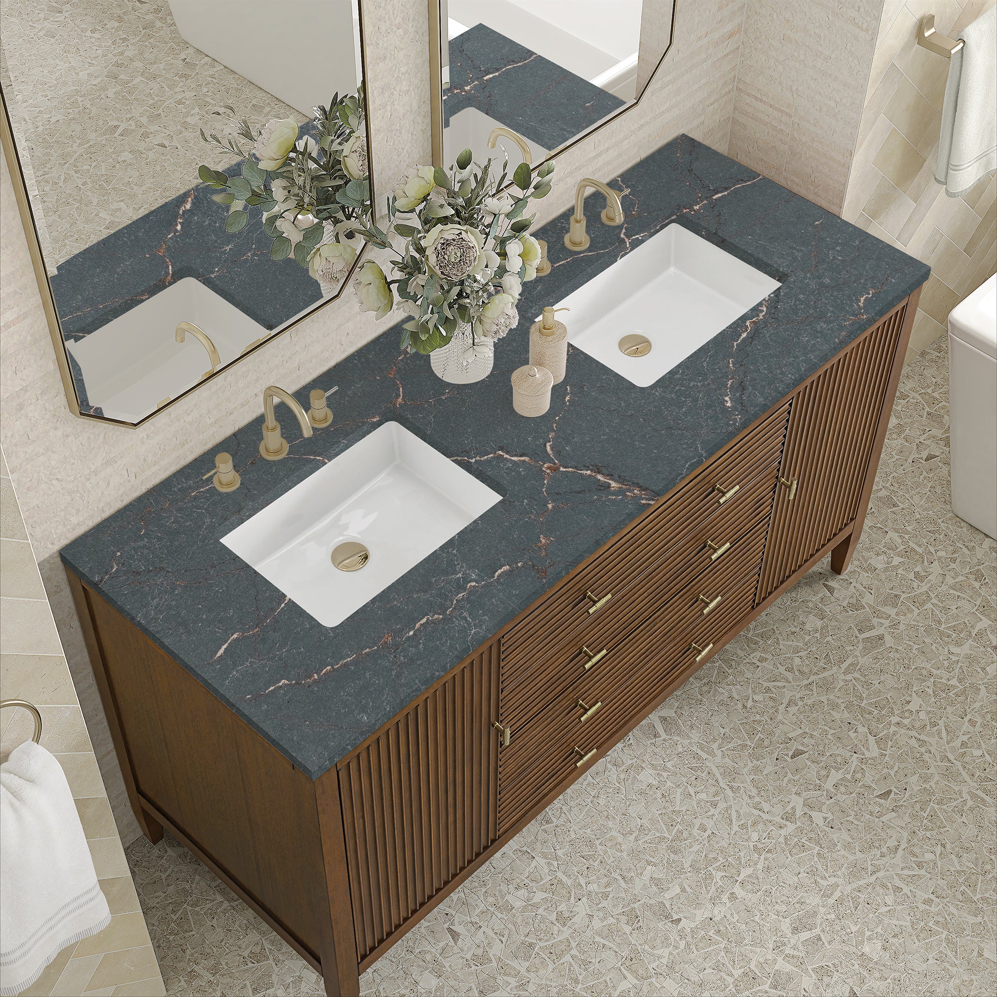Brickendon Modern Vanity - Fluted (36"-72") 232 Brickendon Modern Vanity - Fluted (36"-72")