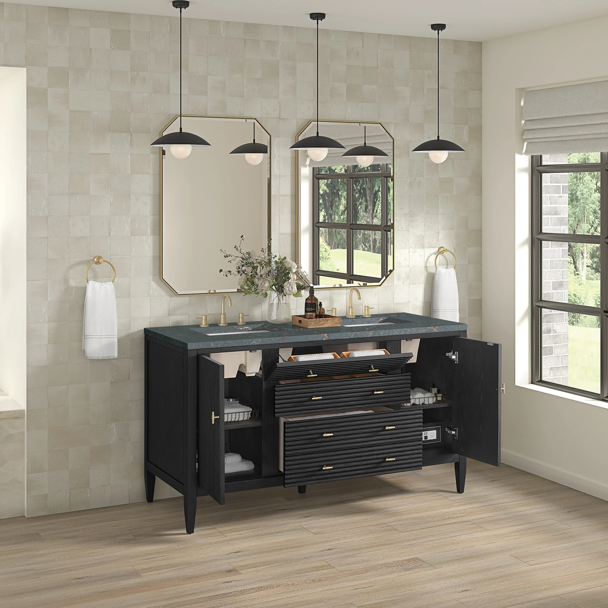 Brickendon Modern Vanity - Fluted (36"-72") 236 Brickendon Modern Vanity - Fluted (36"-72")