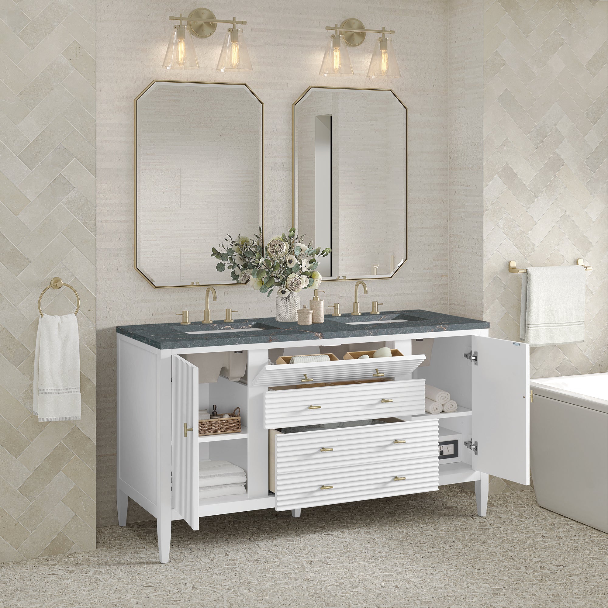 Brickendon Modern Vanity - Fluted (36"-72") 239 Brickendon Modern Vanity - Fluted (36"-72")