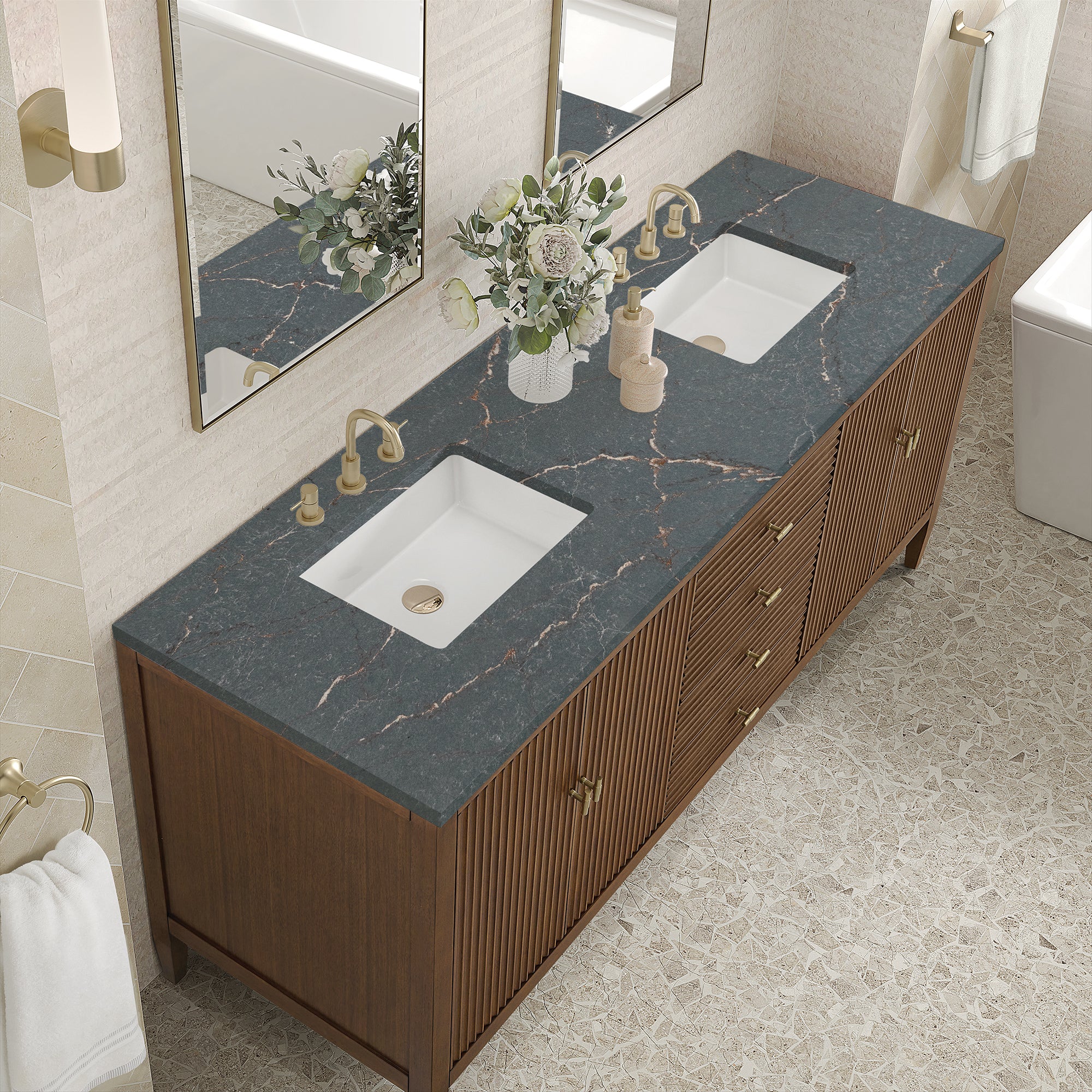 Brickendon Modern Vanity - Fluted (36"-72") 241 Brickendon Modern Vanity - Fluted (36"-72")