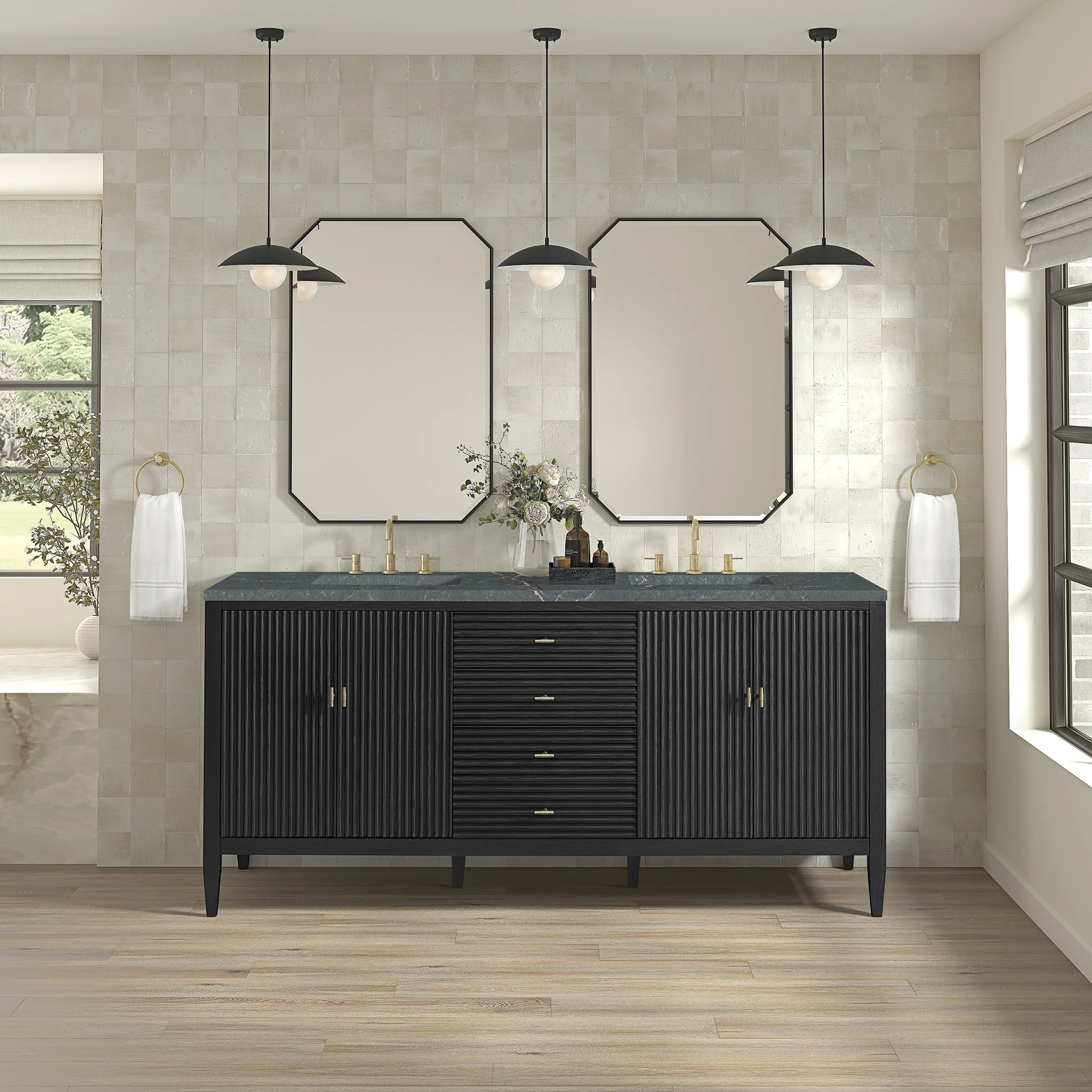 Brickendon Modern Vanity - Fluted (36"-72") 245 Brickendon Modern Vanity - Fluted (36"-72")
