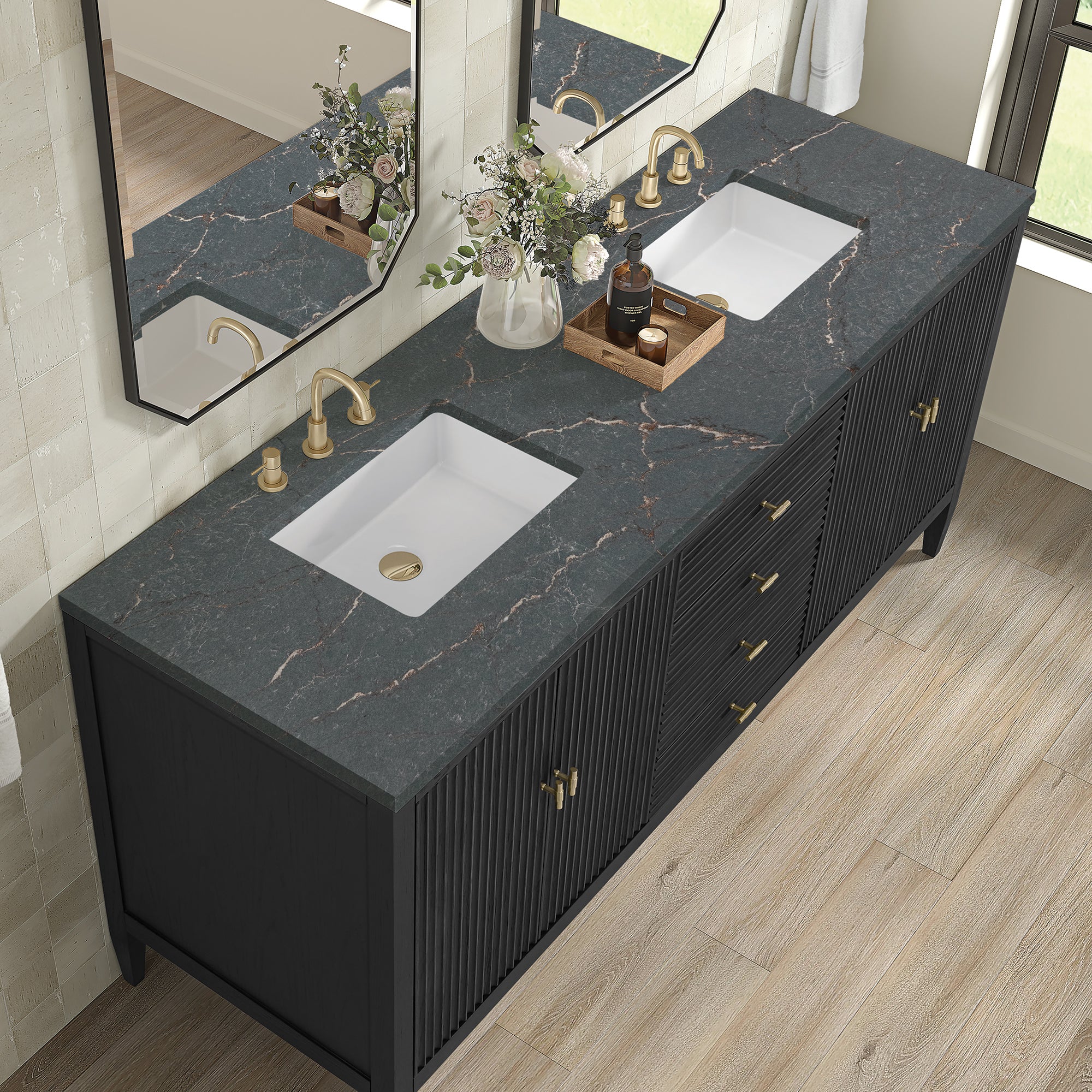 Brickendon Modern Vanity - Fluted (36"-72") 246 Brickendon Modern Vanity - Fluted (36"-72")