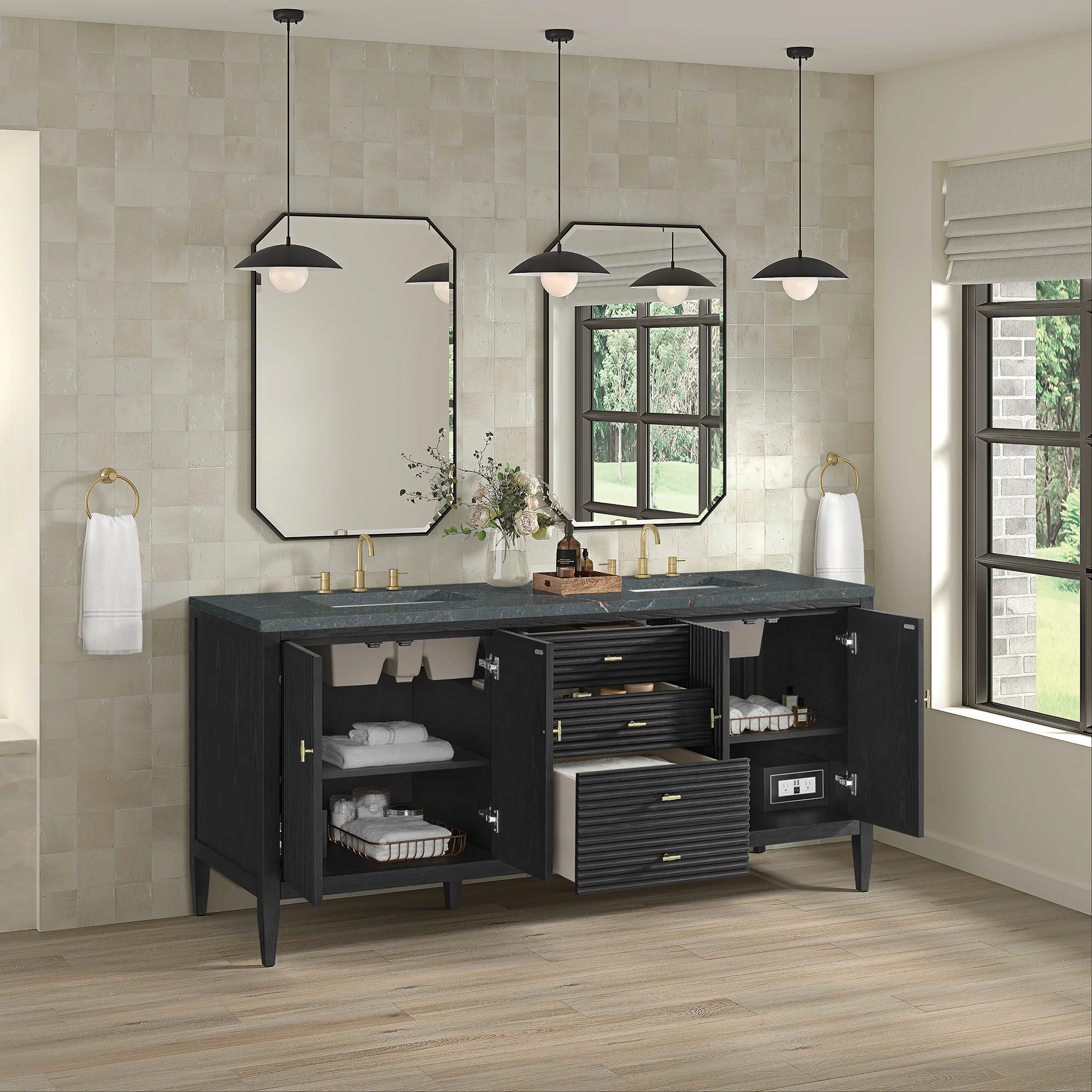 Brickendon Modern Vanity - Fluted (36"-72") 247 Brickendon Modern Vanity - Fluted (36"-72")