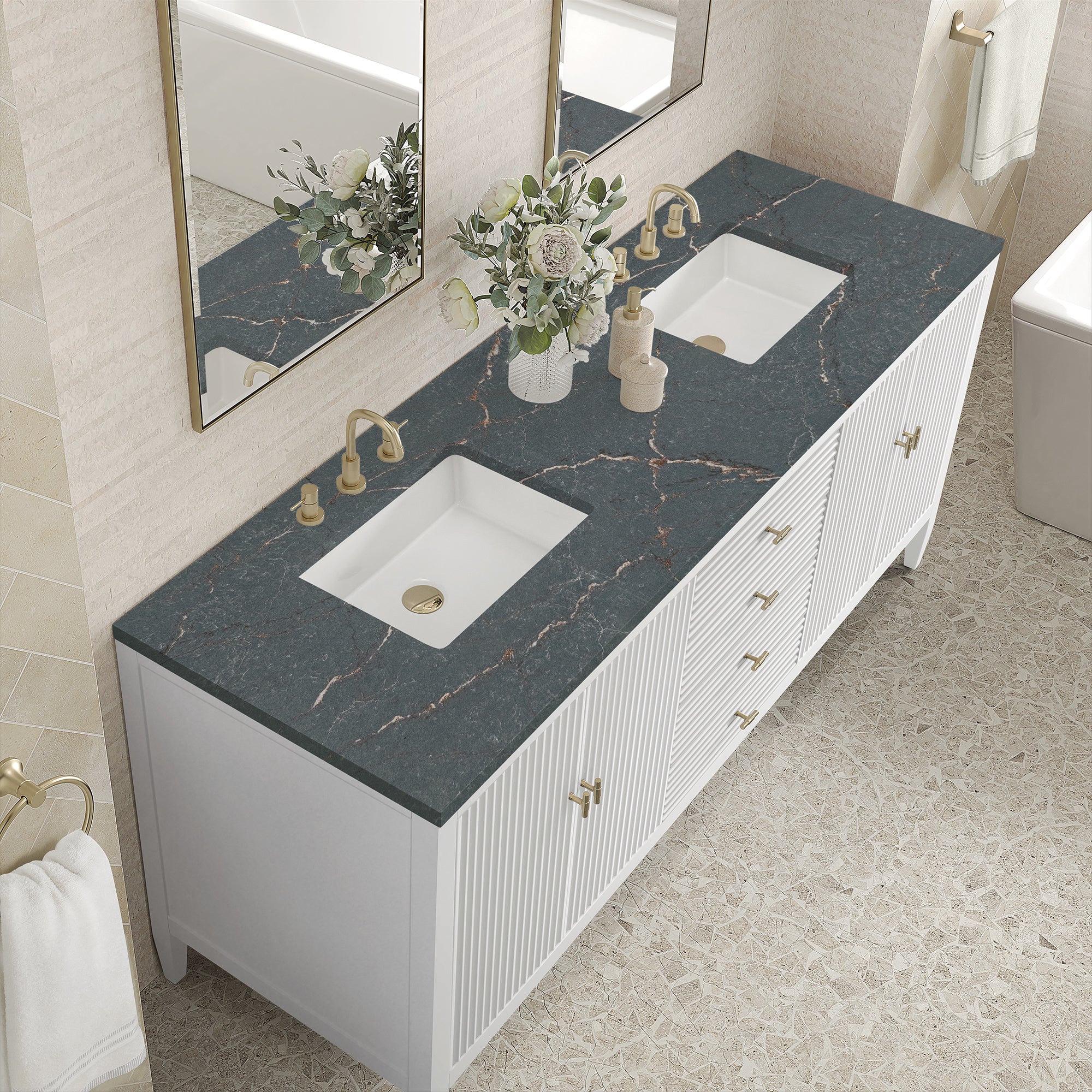 Brickendon Modern Vanity - Fluted (36"-72") 249 Brickendon Modern Vanity - Fluted (36"-72")