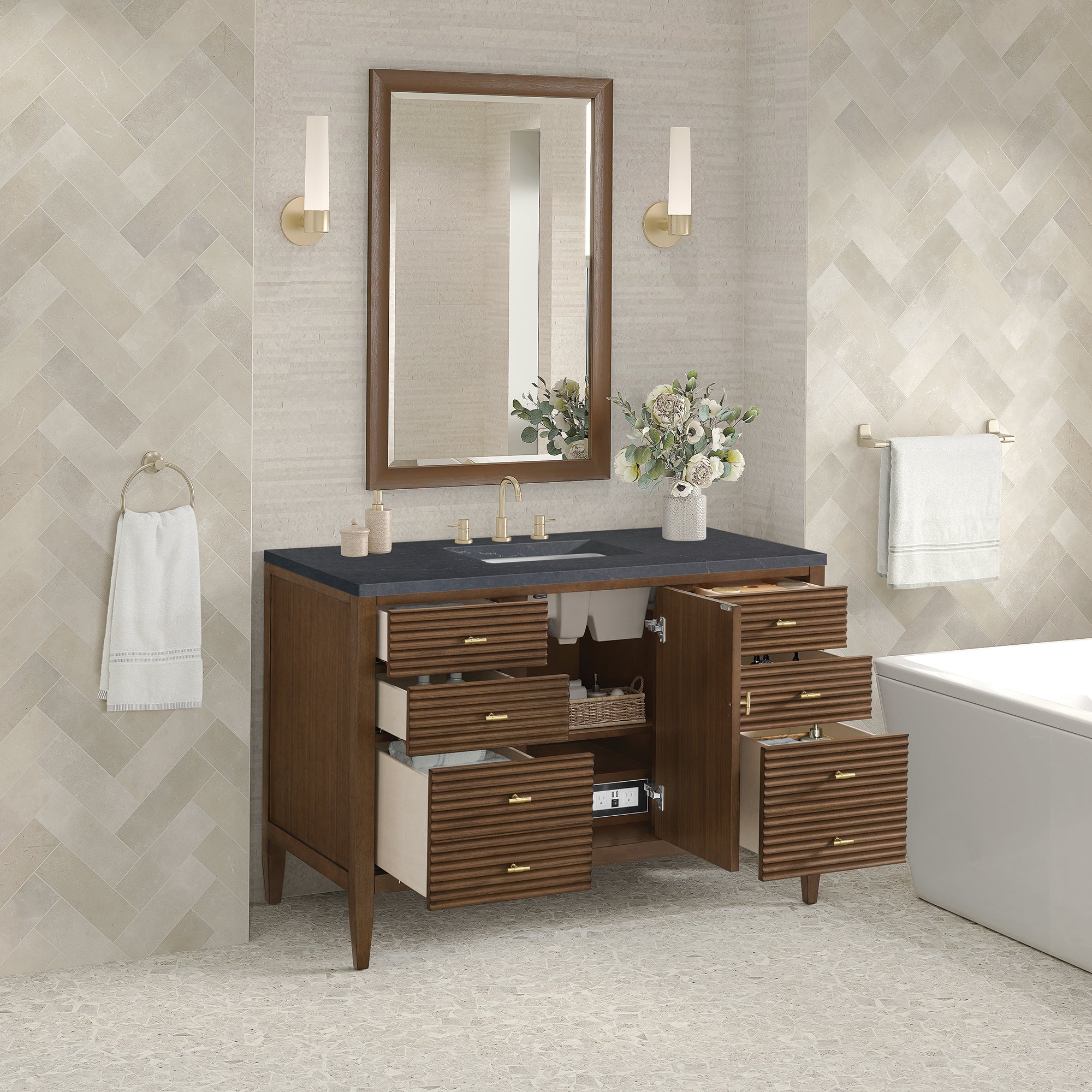 Brickendon Modern Vanity - Fluted (36"-72") 3 Brickendon Modern Vanity - Fluted (36"-72")