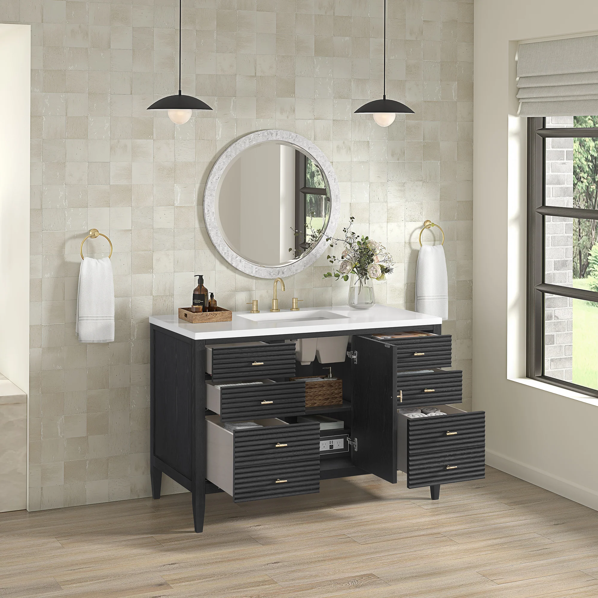 Brickendon Modern Vanity - Fluted (36"-72") 36 Brickendon Modern Vanity - Fluted (36"-72")