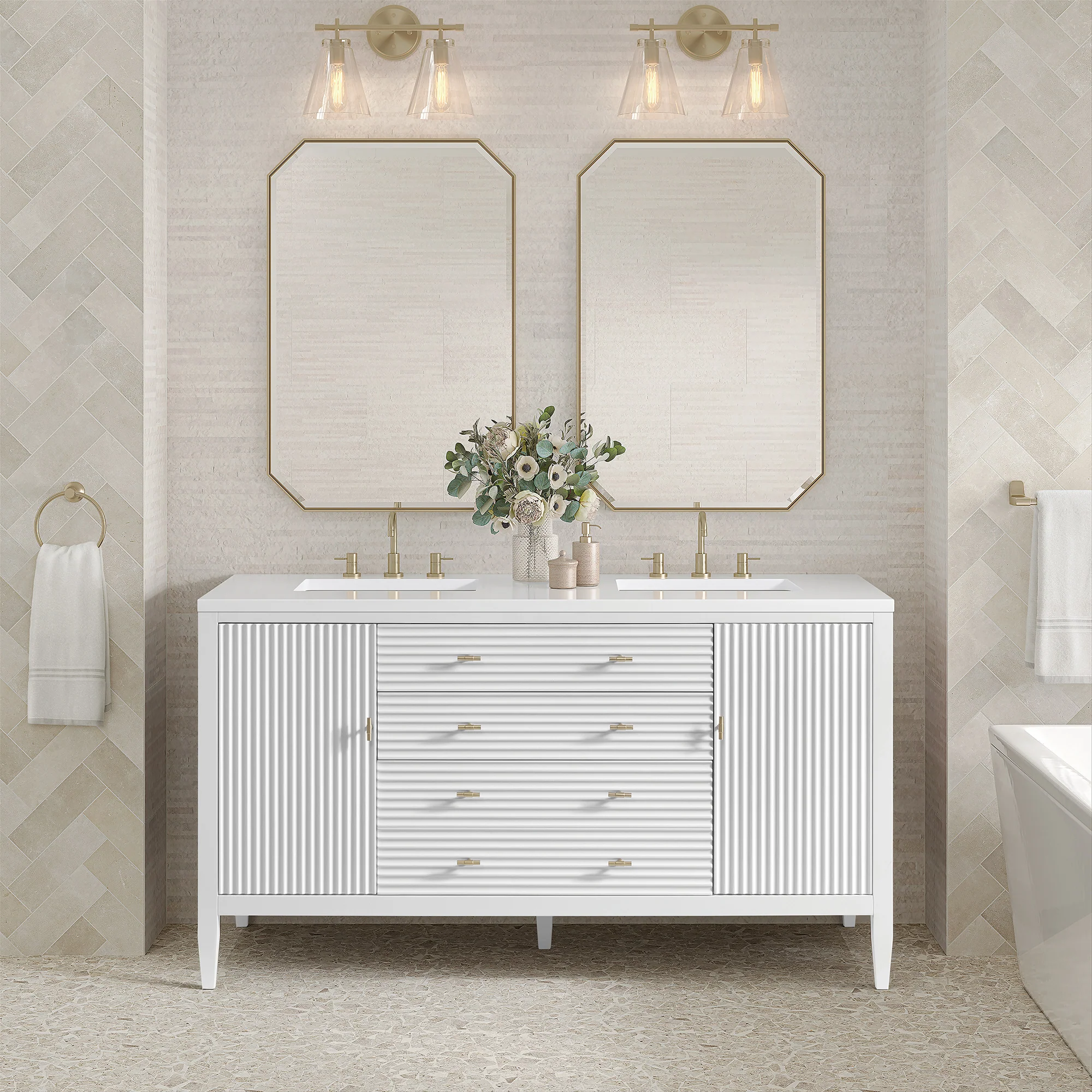 Brickendon Modern Vanity - Fluted (36"-72") 46 Brickendon Modern Vanity - Fluted (36"-72")