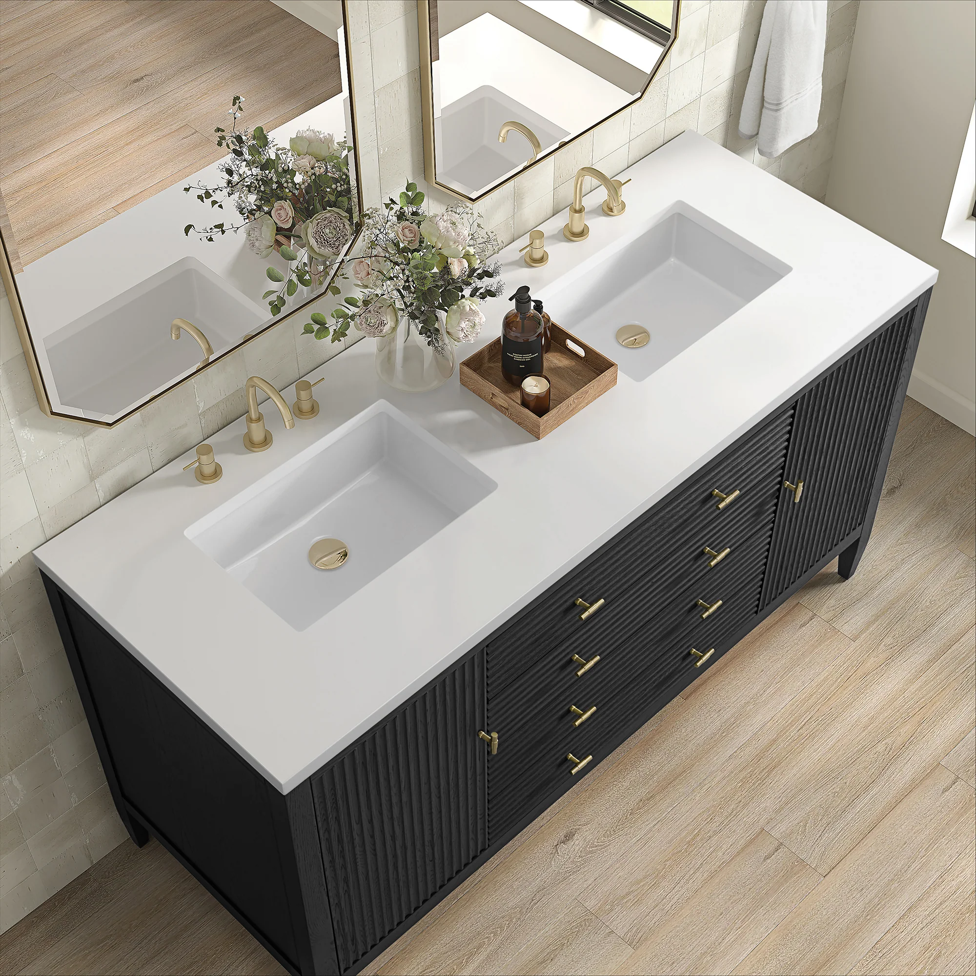 Brickendon Modern Vanity - Fluted (36"-72") 59 Brickendon Modern Vanity - Fluted (36"-72")