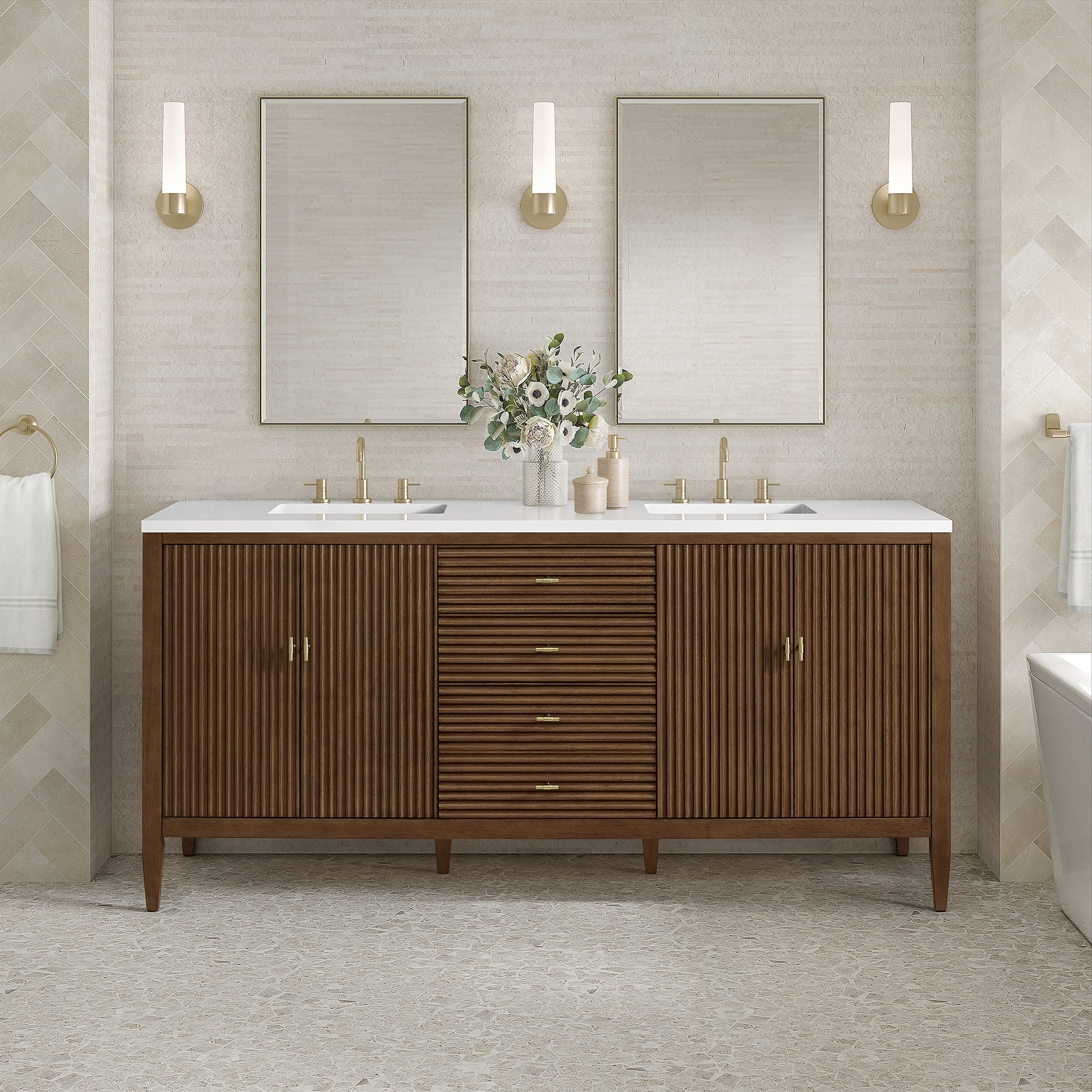 Brickendon Modern Vanity - Fluted (36"-72") 64 Brickendon Modern Vanity - Fluted (36"-72")