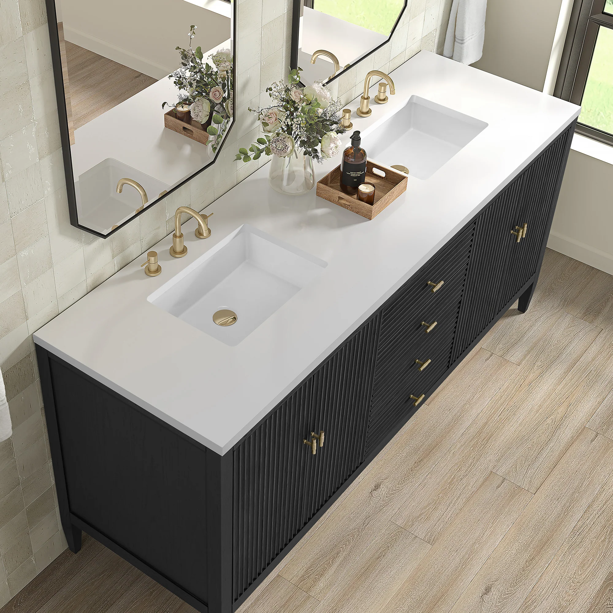 Brickendon Modern Vanity - Fluted (36"-72") 71 Brickendon Modern Vanity - Fluted (36"-72")