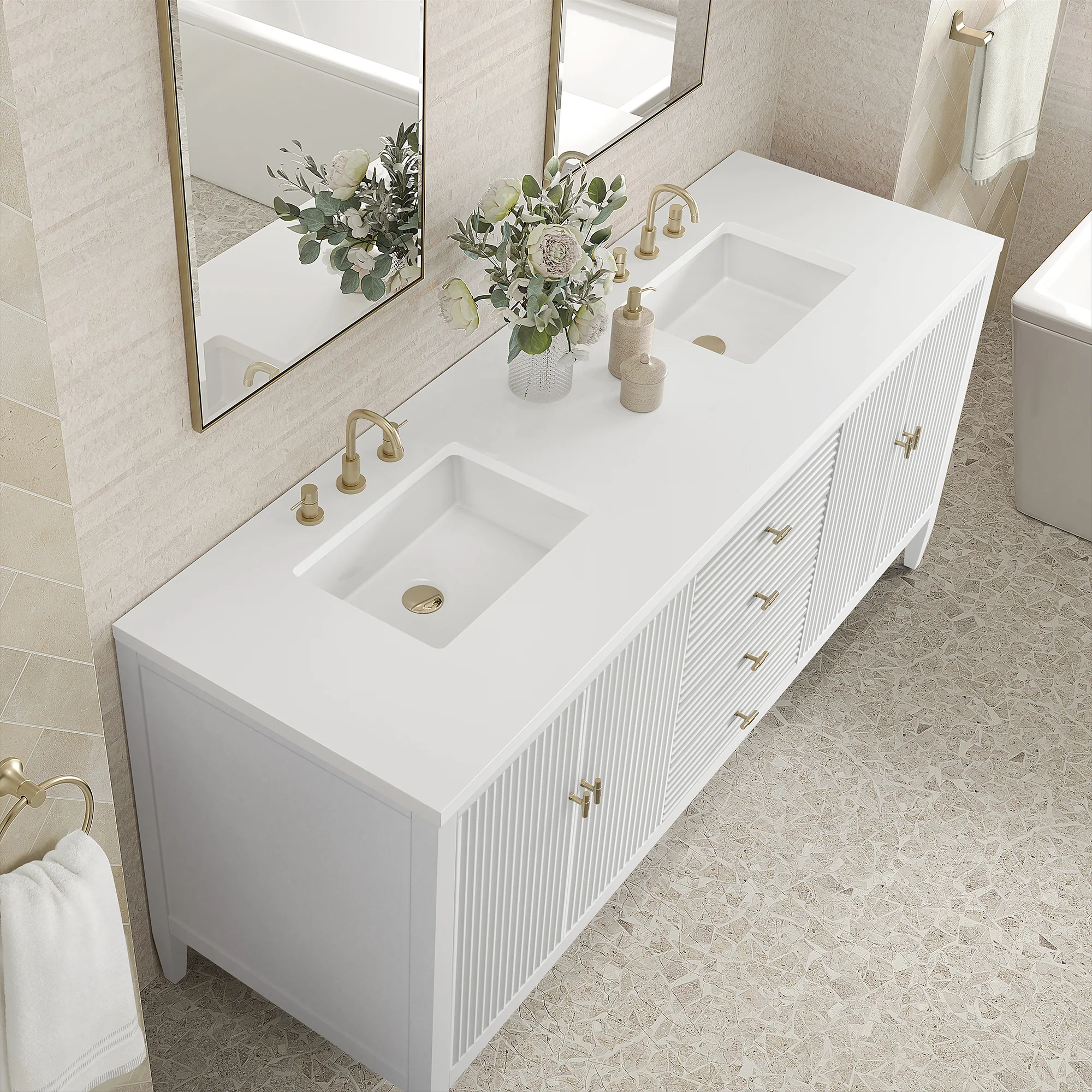 Brickendon Modern Vanity - Fluted (36"-72") 77 Brickendon Modern Vanity - Fluted (36"-72")