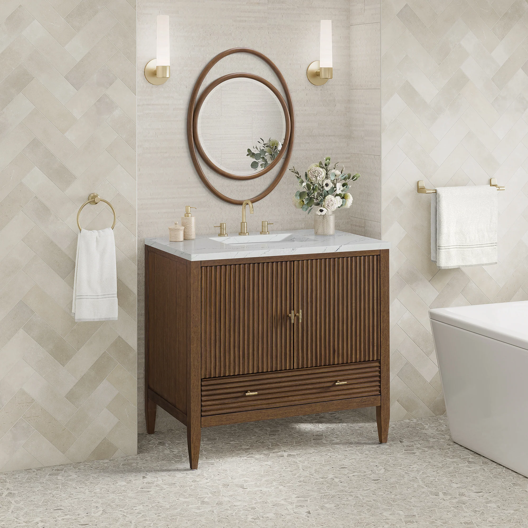 Brickendon Modern Vanity - Fluted (36"-72") 82 Brickendon Modern Vanity - Fluted (36"-72")