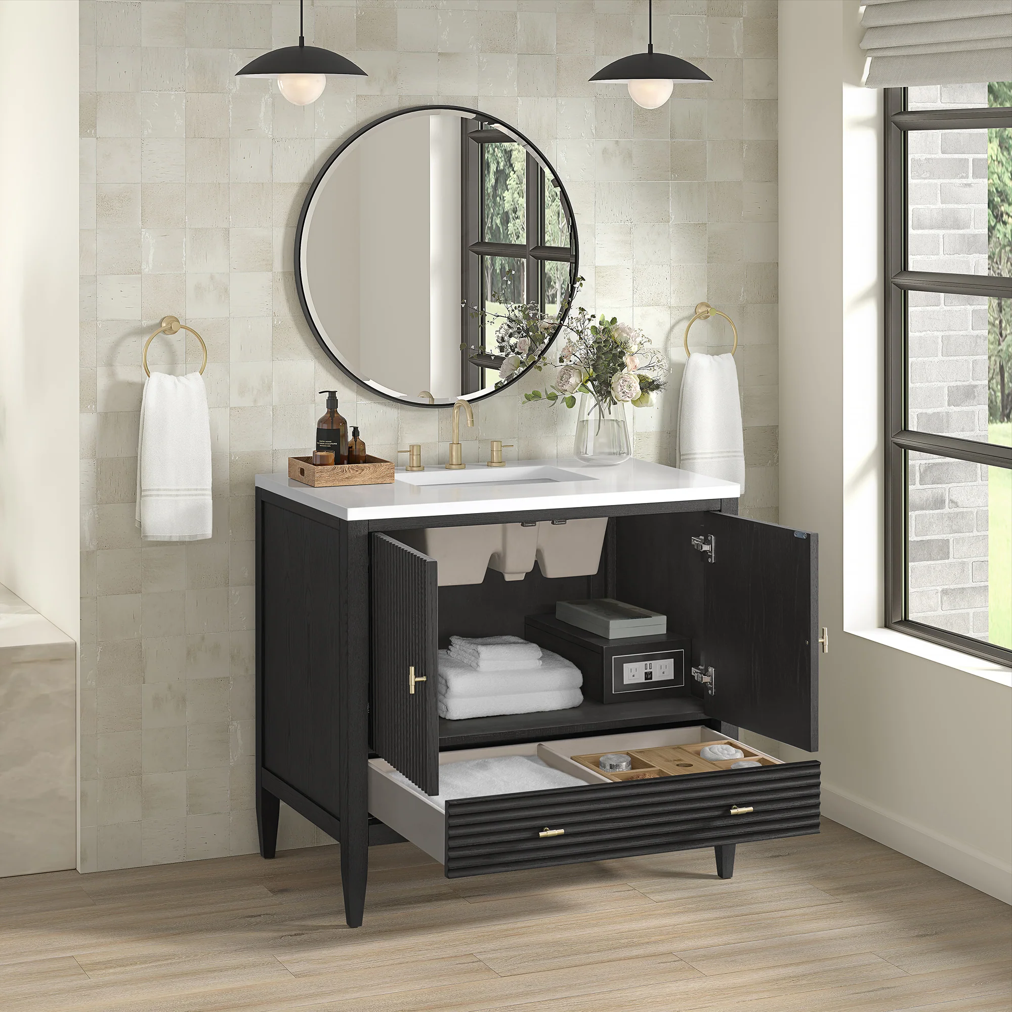 Brickendon Modern Vanity - Fluted (36"-72") 87 Brickendon Modern Vanity - Fluted (36"-72")