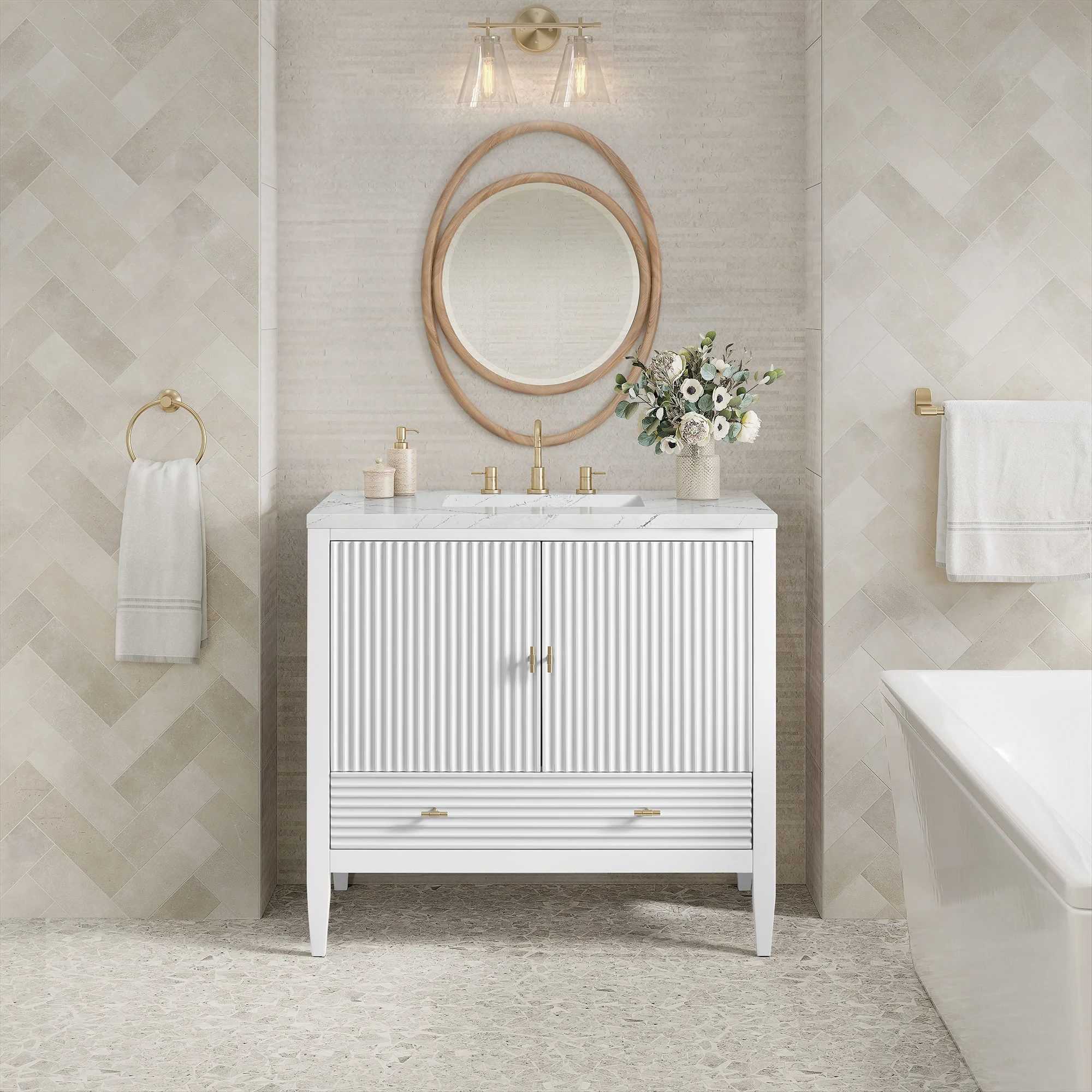 Brickendon Modern Vanity - Fluted (36"-72") 88 Brickendon Modern Vanity - Fluted (36"-72")
