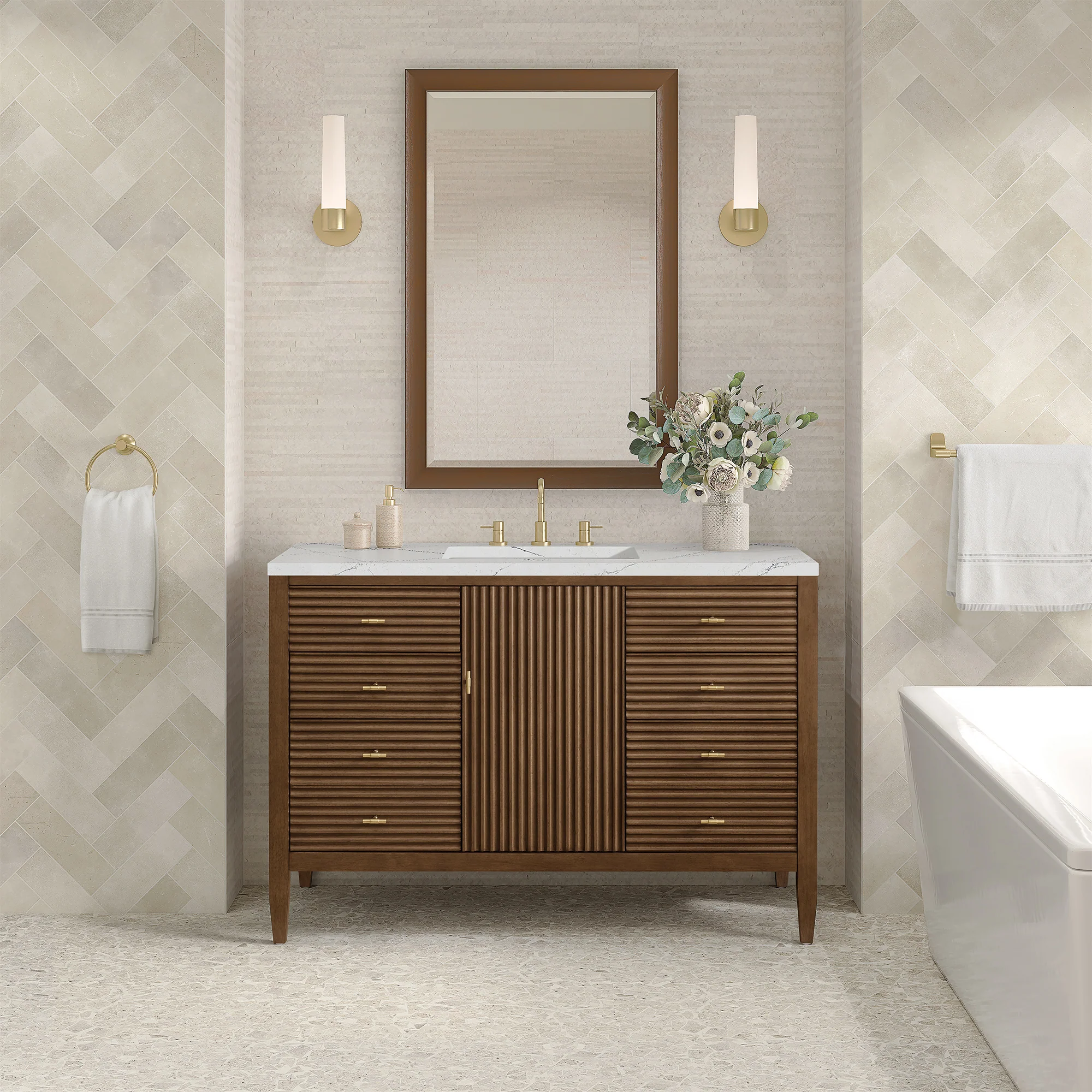 Brickendon Modern Vanity - Fluted (36"-72") 91 Brickendon Modern Vanity - Fluted (36"-72")
