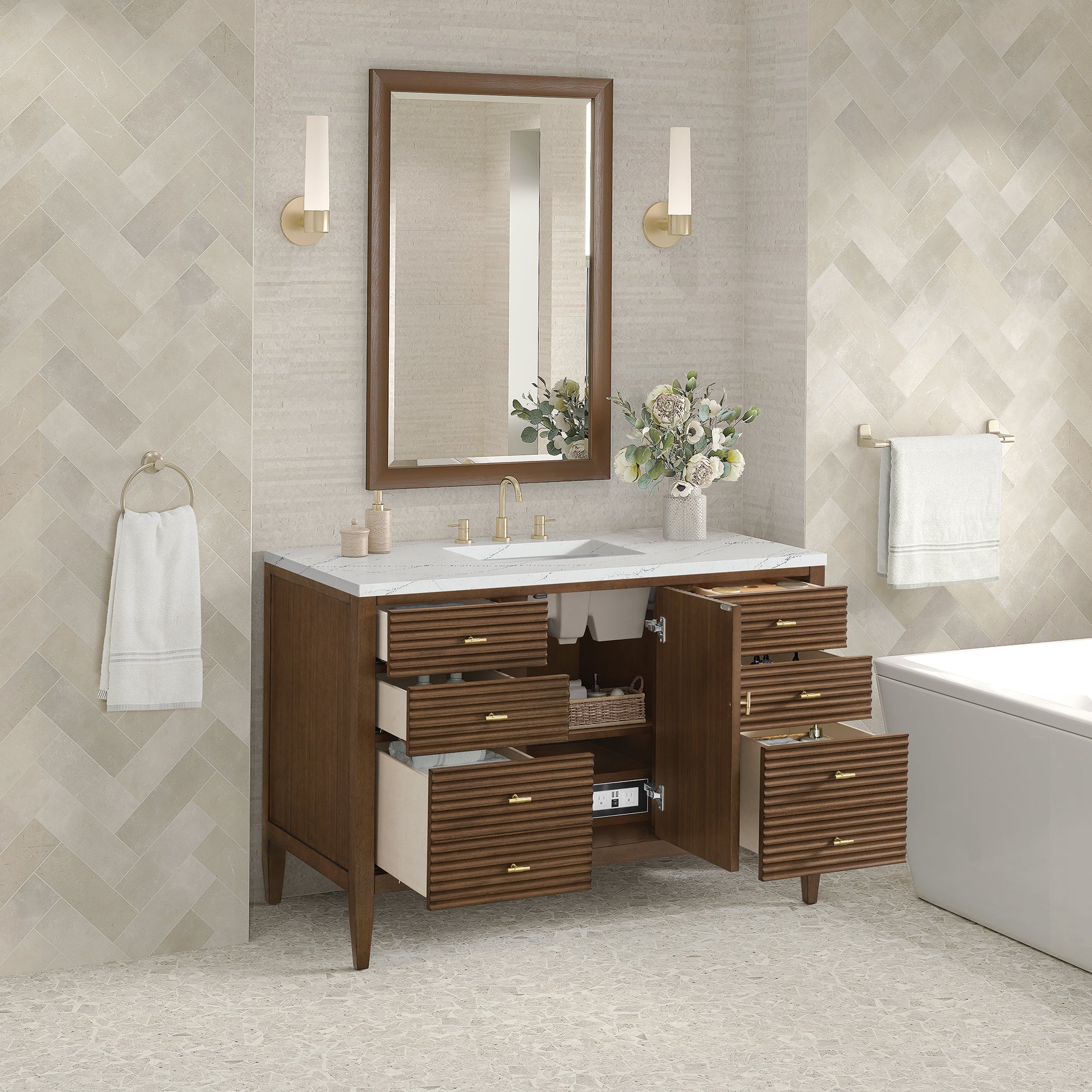 Brickendon Modern Vanity - Fluted (36"-72") 93 Brickendon Modern Vanity - Fluted (36"-72")