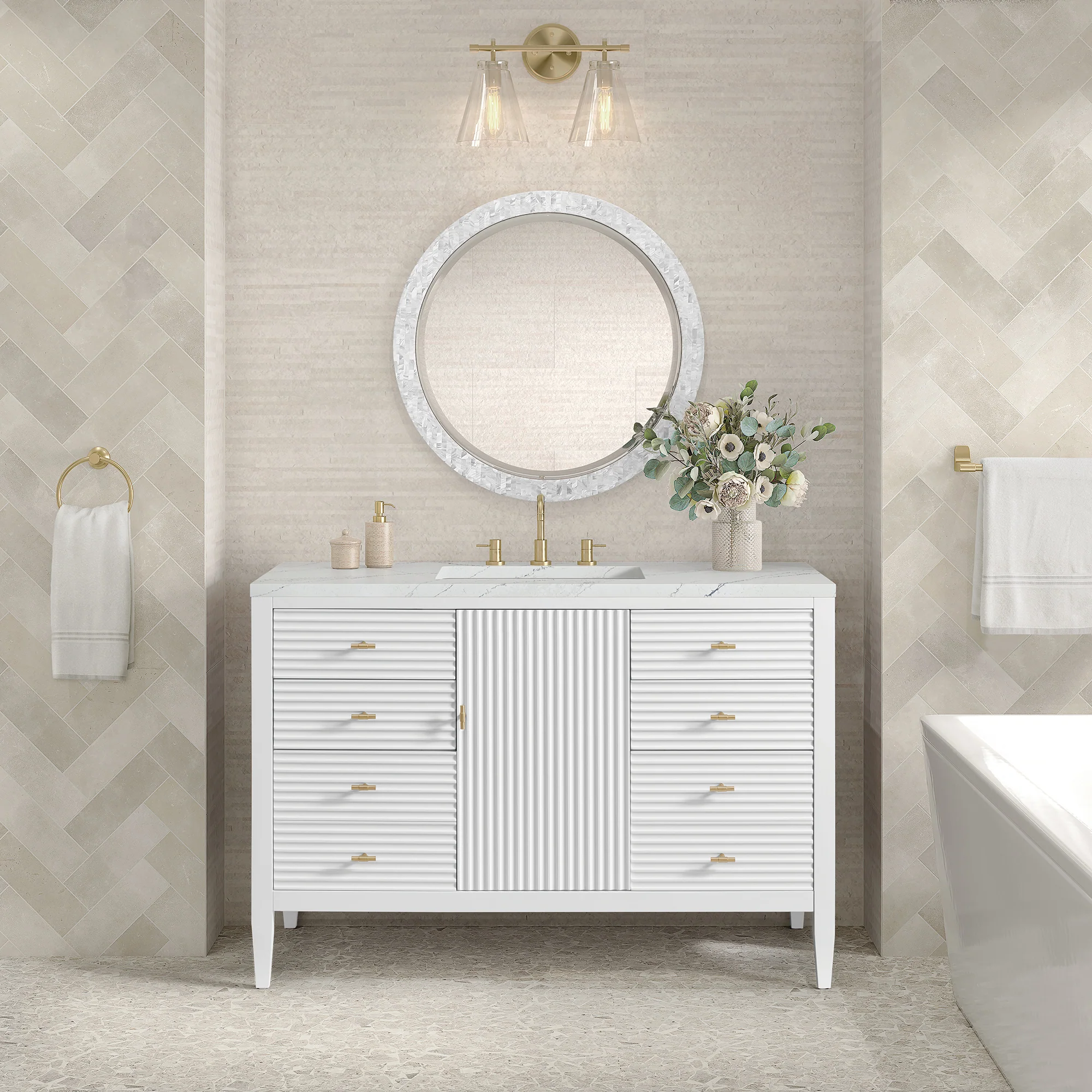Brickendon Modern Vanity - Fluted (36"-72") 97 Brickendon Modern Vanity - Fluted (36"-72")