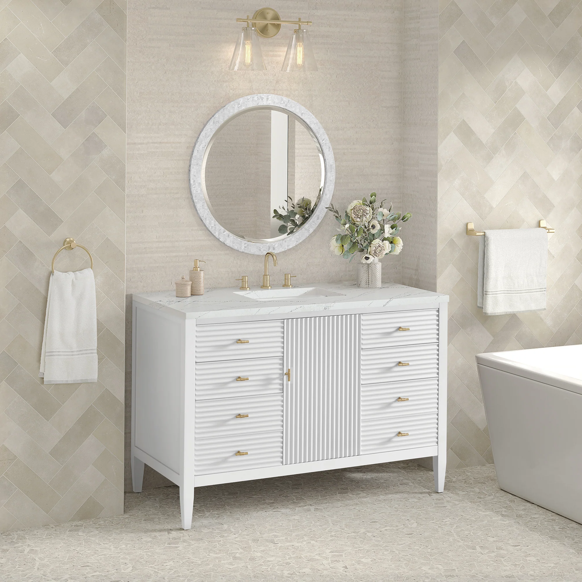 Brickendon Modern Vanity - Fluted (36"-72") 99 Brickendon Modern Vanity - Fluted (36"-72")
