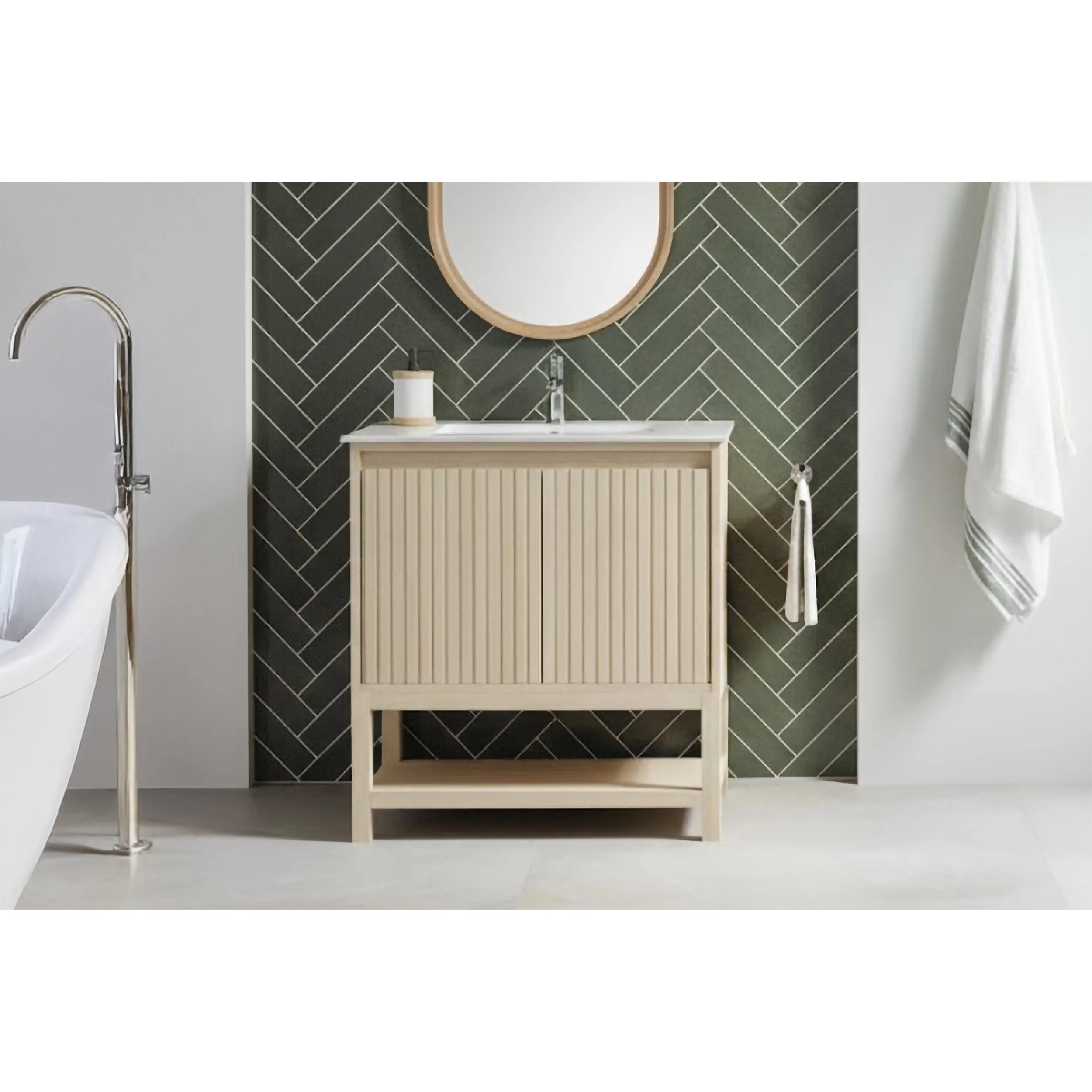 Raphia Modern Vanity - Fluted (24"-36")