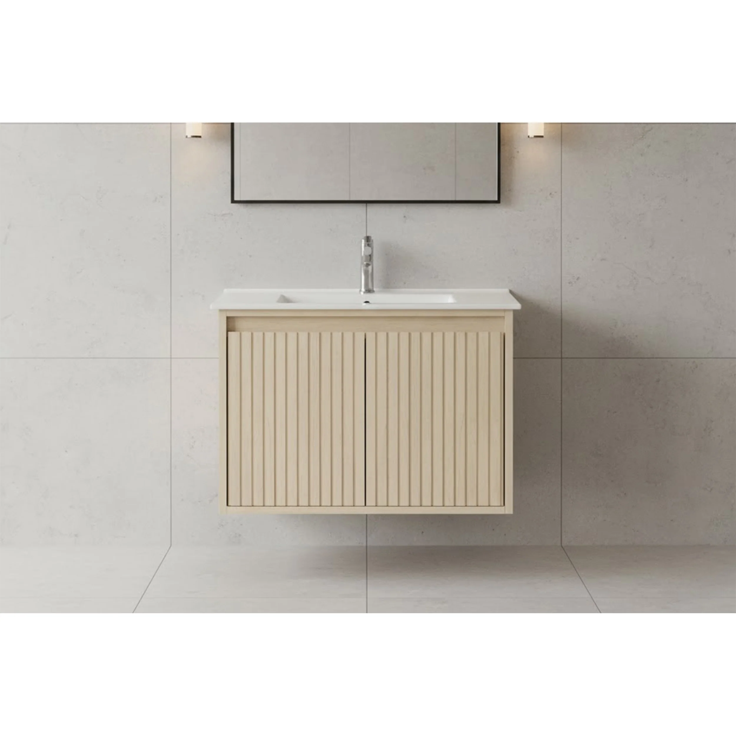 Raphia Floating Vanity - Fluted (24"-30")