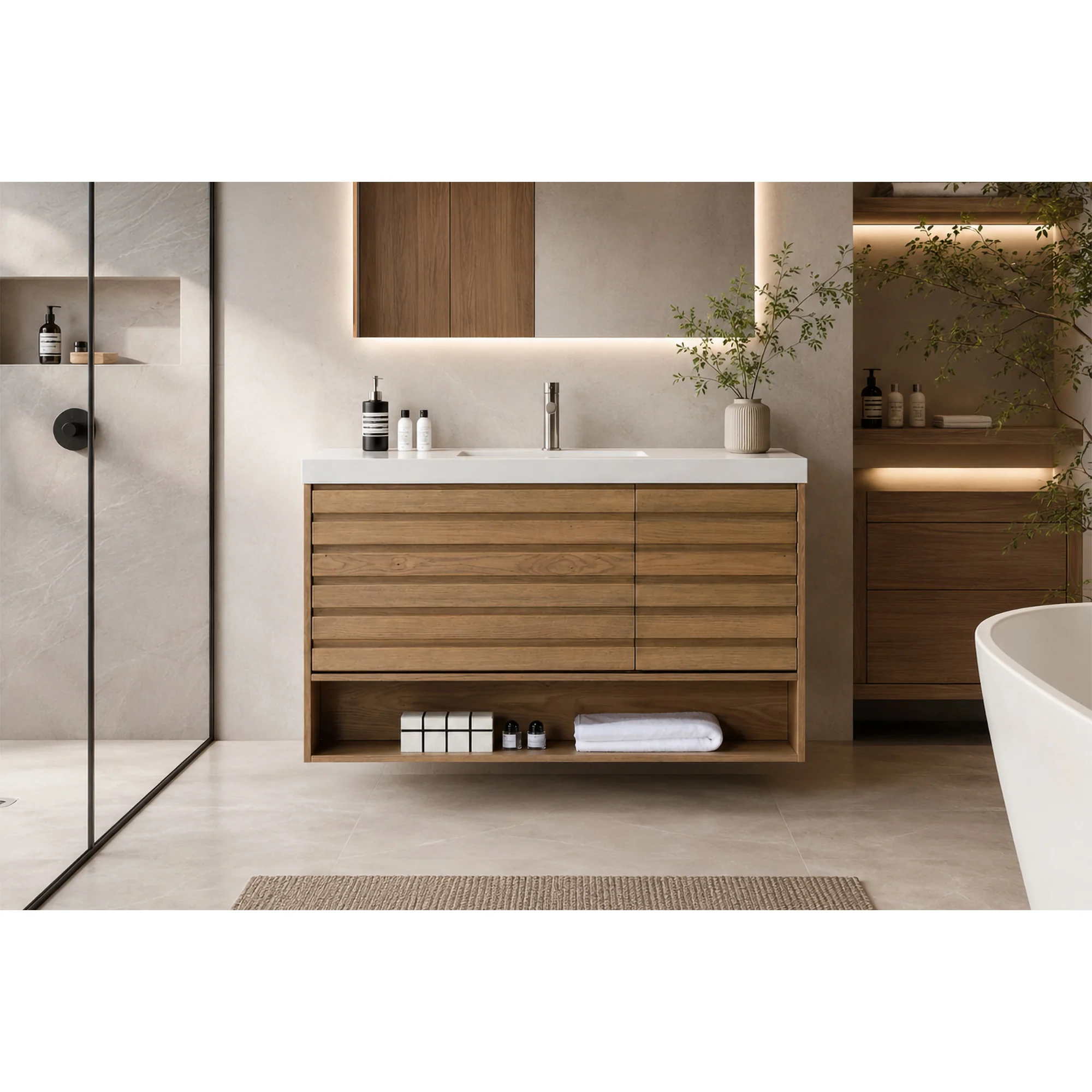 Giovanni Floating Bathroom Vanity (36"-72")