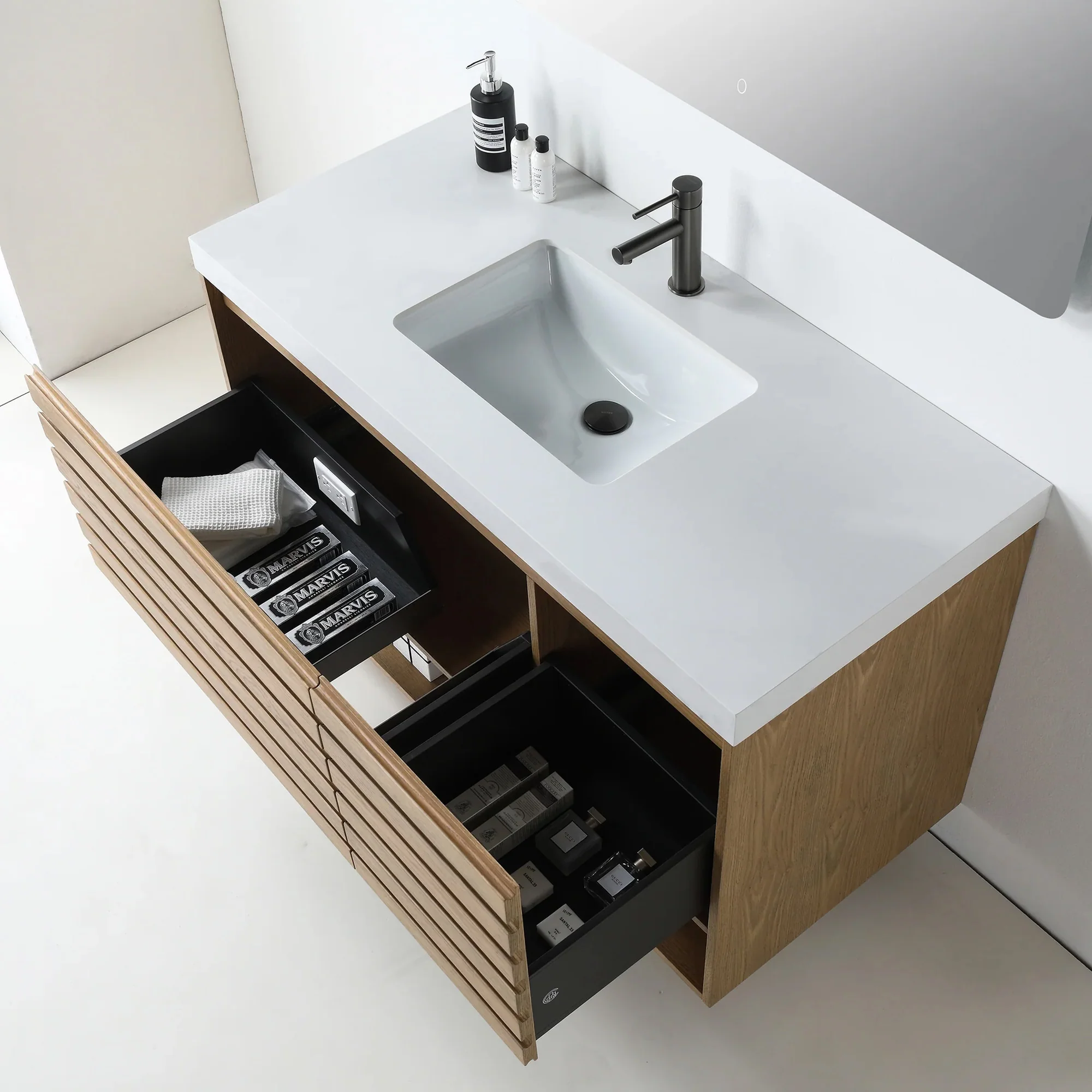 Giovanni Floating Bathroom Vanity (36"-72")