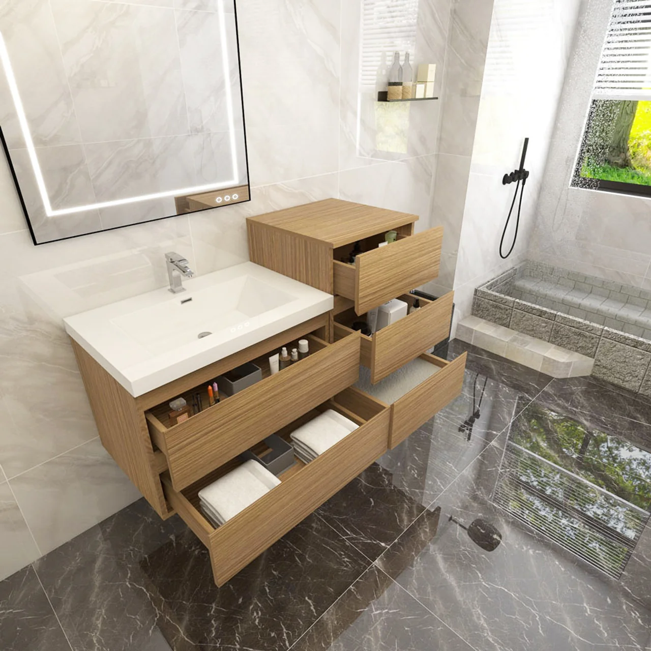 Monterey Floating Vanity (Latest Model) - 2nd Generation (24"-116") 129 Monterey Floating Vanity (Latest Model) - 2nd Generation (24"-116")