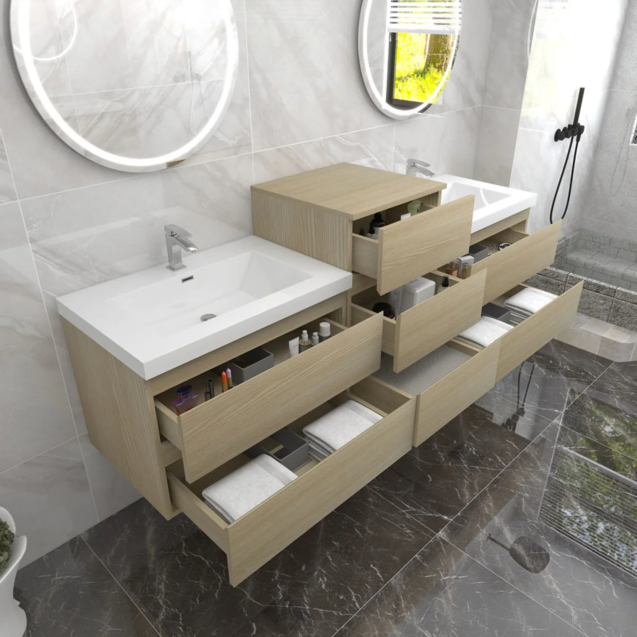 Monterey Floating Vanity (Latest Model) - 2nd Generation (24"-116") 141 Monterey Floating Vanity (Latest Model) - 2nd Generation (24"-116")